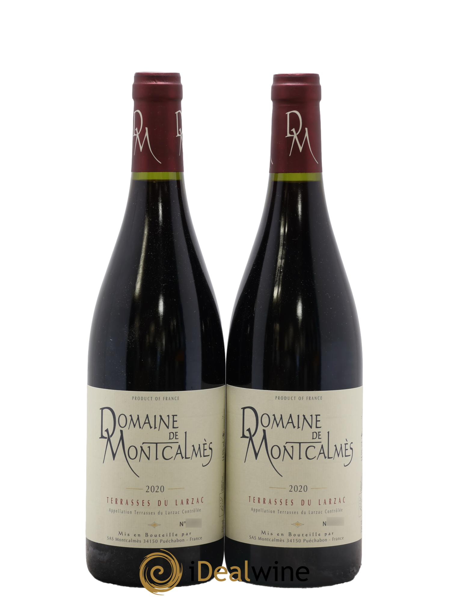 Terrasses du Larzac Domaine de Montcalmès Frédéric Pourtalié 2020 - Lot de 2 bouteilles - 0