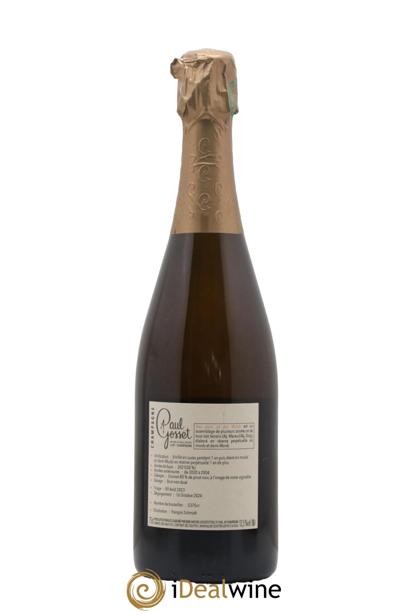 Des Jours et Des Muids Paul Gosset - Lot of 1 bottle - 1