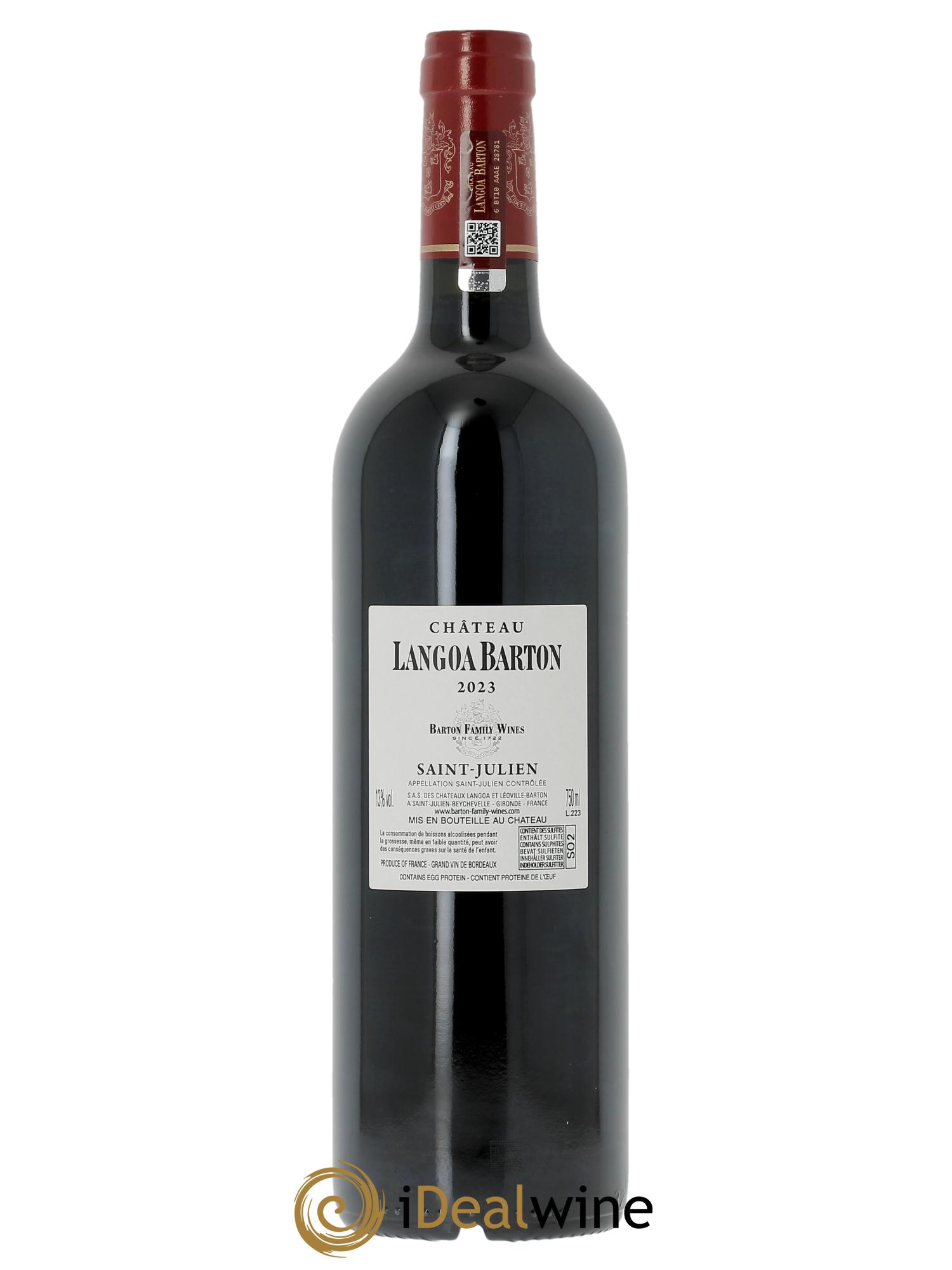 Château Langoa Barton 3ème Grand Cru Classé  2023 - Lot of 1 bottle - 1