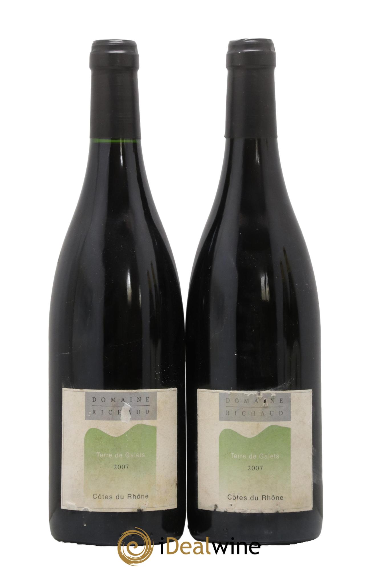 Côtes-du-Rhône Terre de Galets Marcel Richaud 2007 - Lot de 2 bouteilles - 0