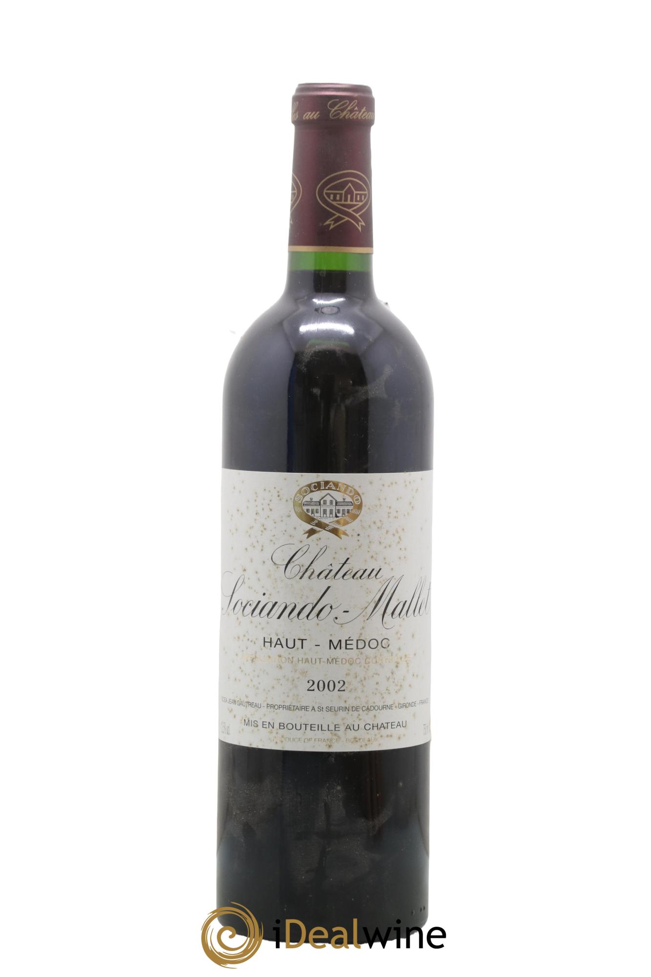 Château Sociando Mallet 2002 - Lotto di 1 bottiglia - 0