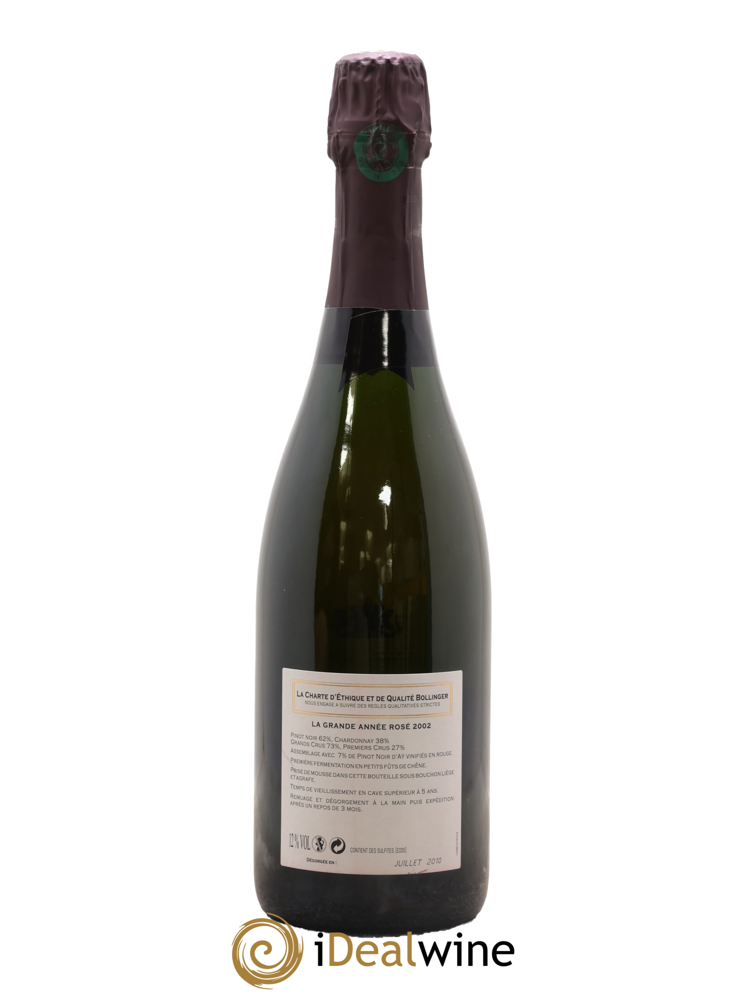 Grande Année Brut Bollinger 2002 - Lot of 1 bottle - 2