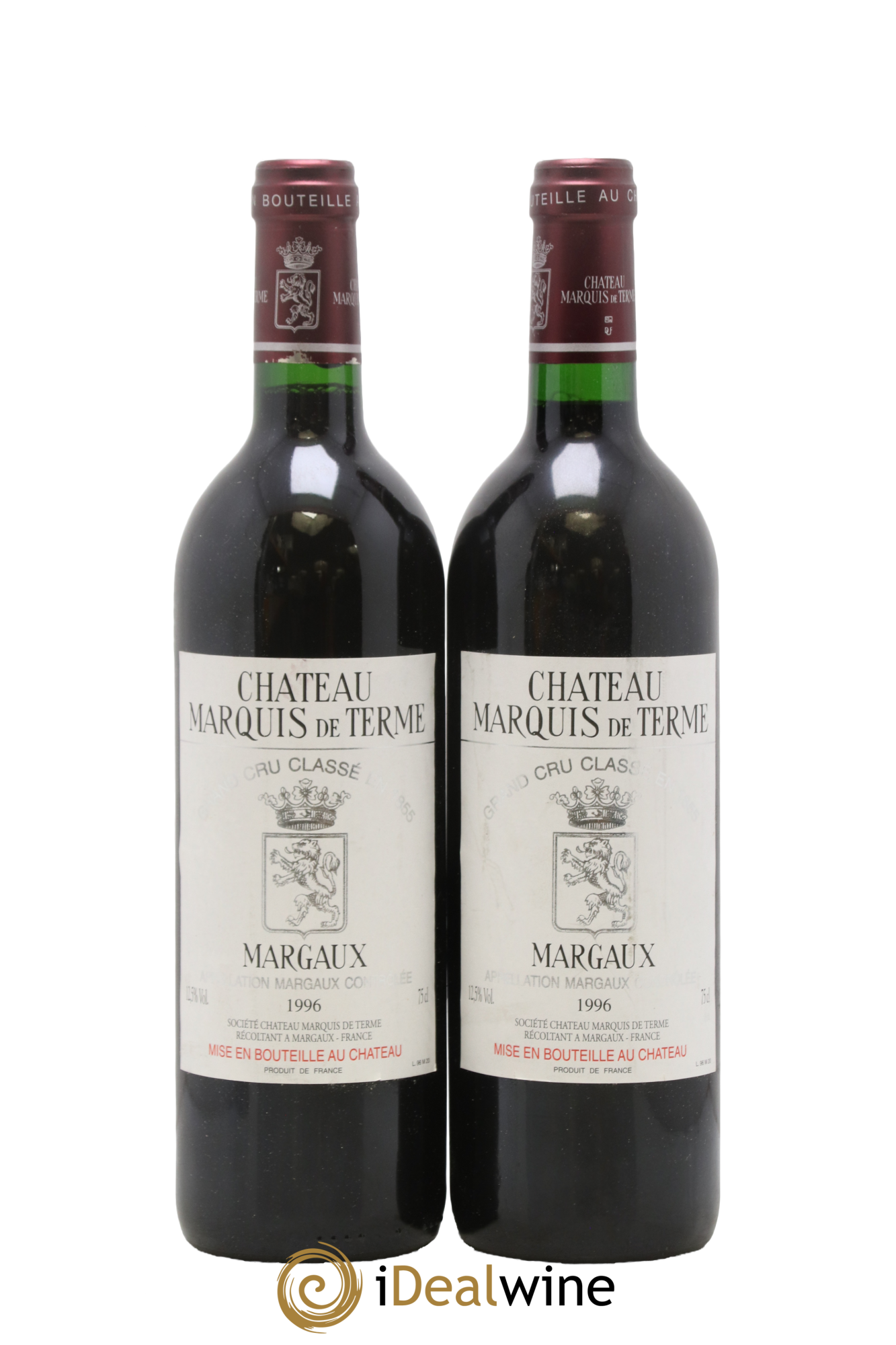 Château Marquis de Terme 4ème Grand Cru Classé 1996 - Lot of 2 bottles - 0