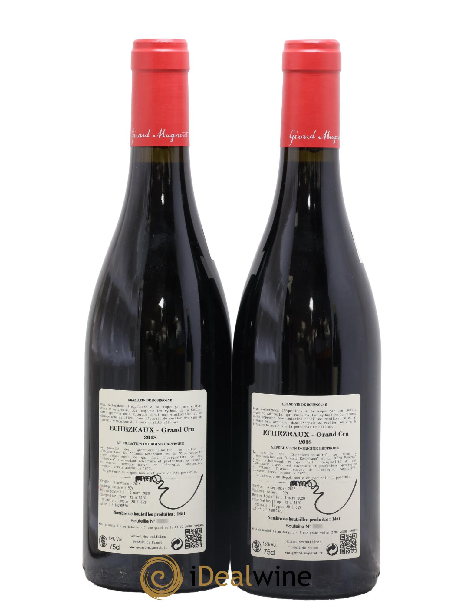 Echezeaux Grand Cru Gérard Mugneret 2018 - Lot de 2 bouteilles - 1