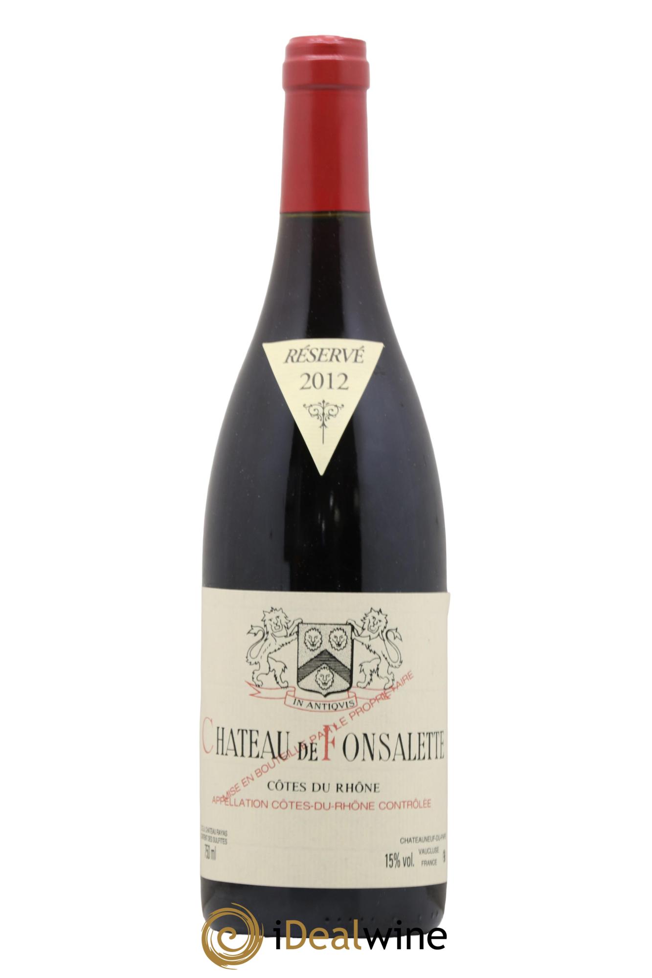 Côtes-du-Rhône Château de Fonsalette Emmanuel Reynaud 2012 - Lot de 1 bouteille - 0