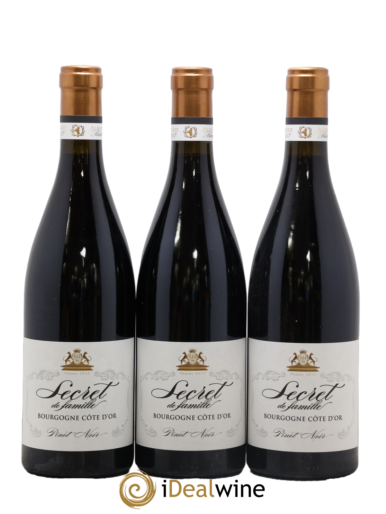 Bourgogne Pinot Noir Secret de famille Albert Bichot 2017 - Lotto di 3 bottiglie - 0