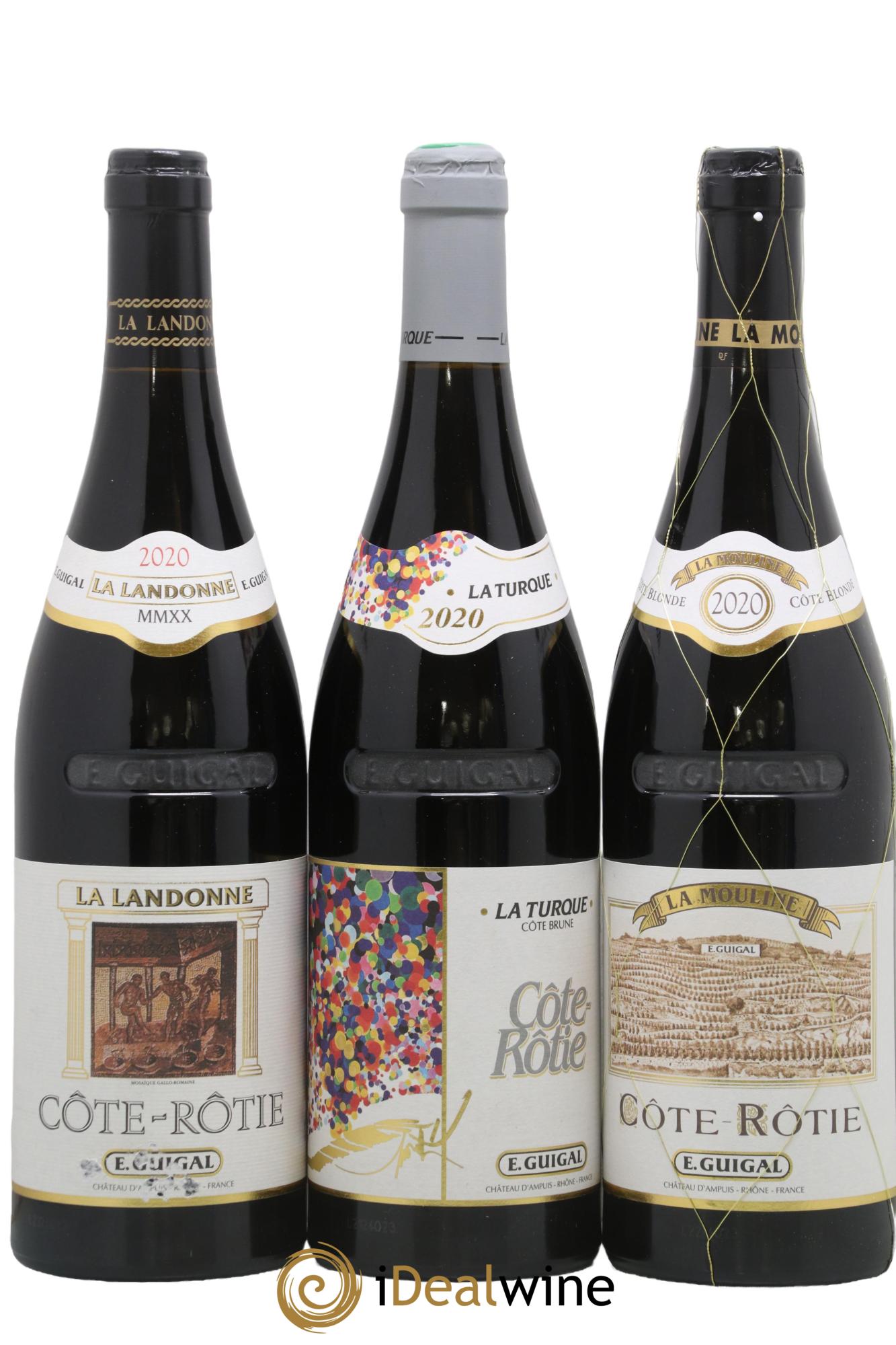 Côte-Rôtie Guigal Trilogie La Turque - La Landonne - La Mouline 2020 - Lot de 3 bouteilles - 0