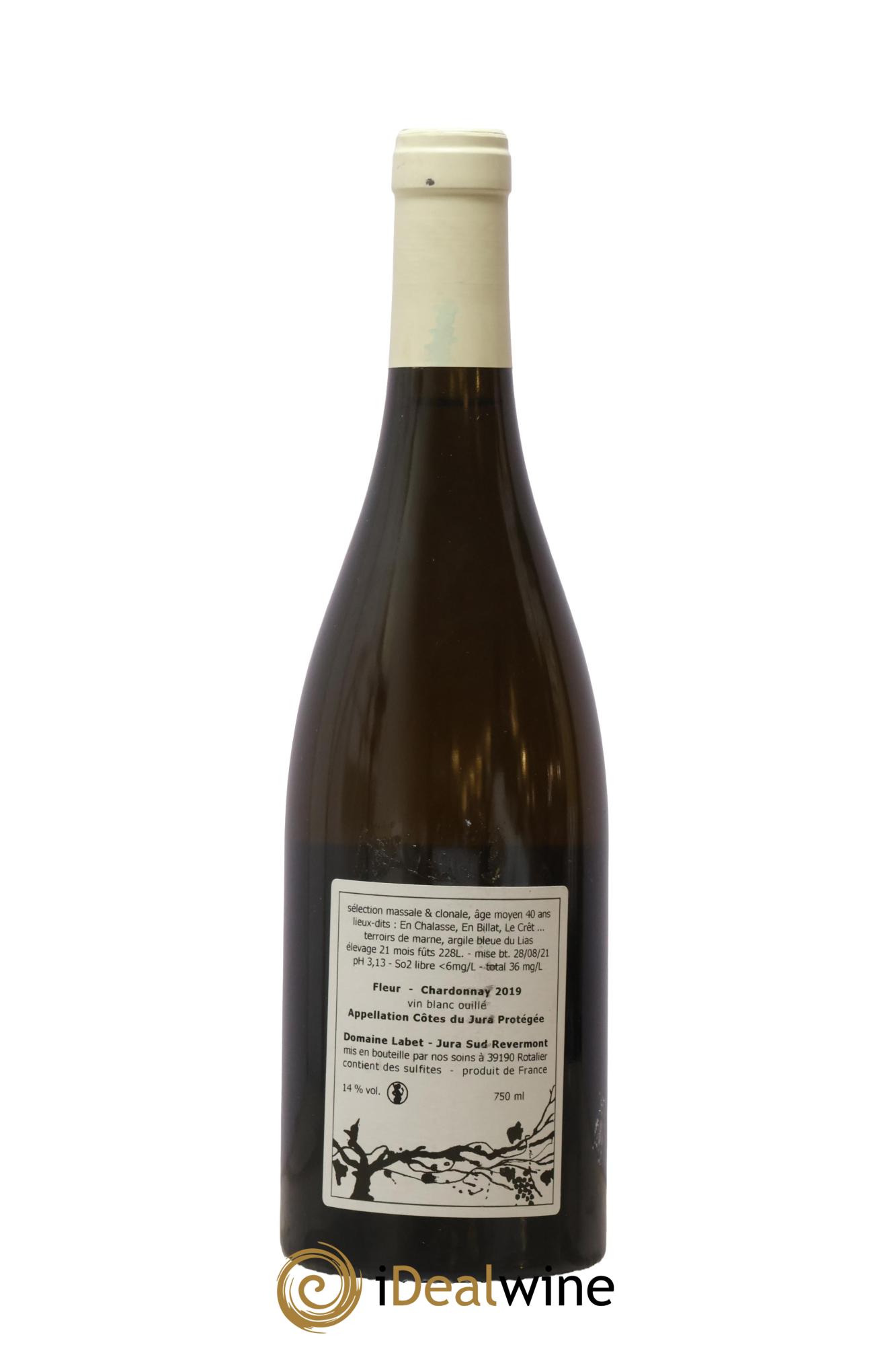 Côtes du Jura Chardonnay Fleur Romain - Julien  - Charline Labet 2019 - Lot de 1 bouteille - 1