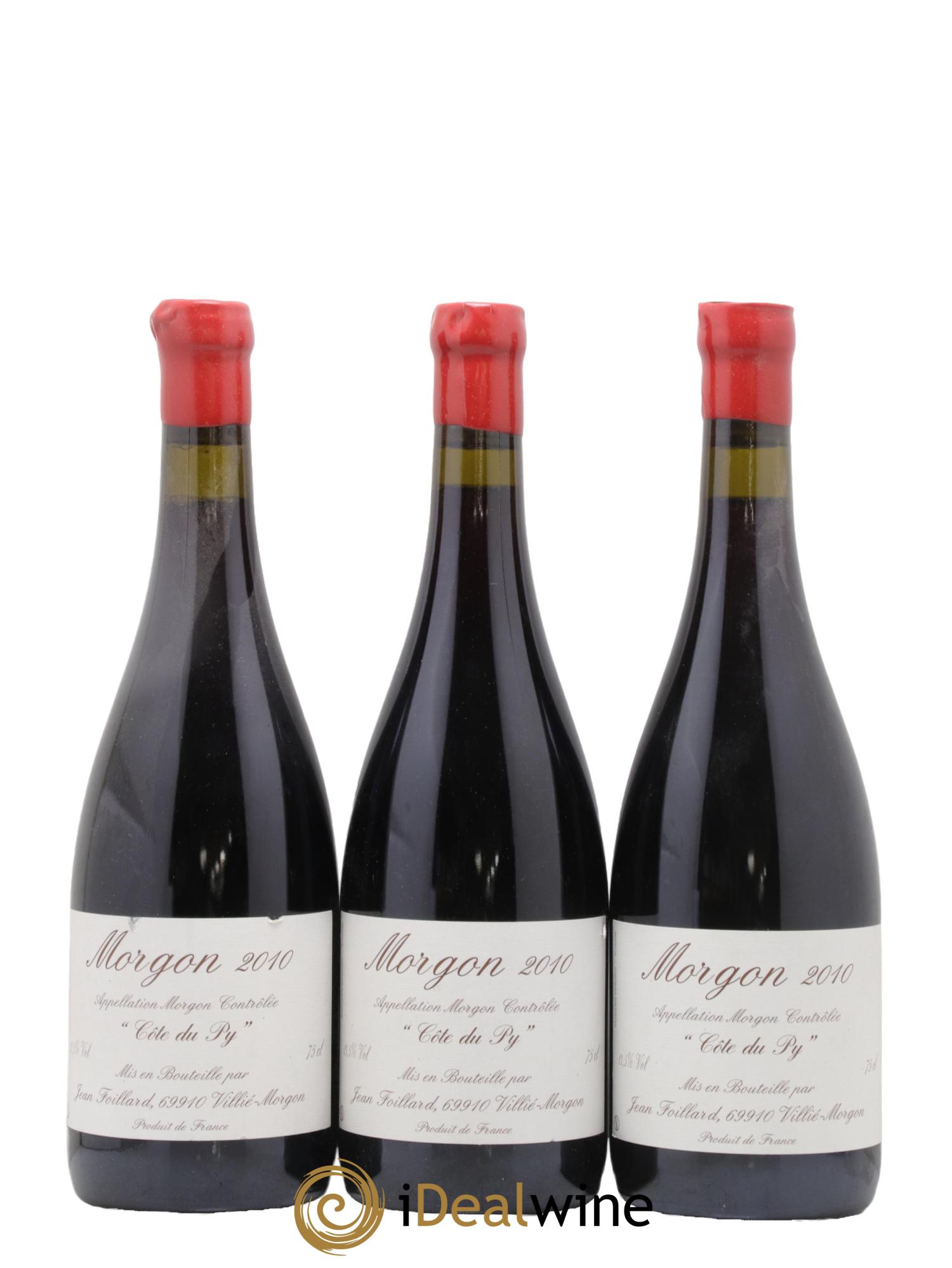 Morgon Côte du Py Jean Foillard 2010 - Posten von 3 Flaschen - 0