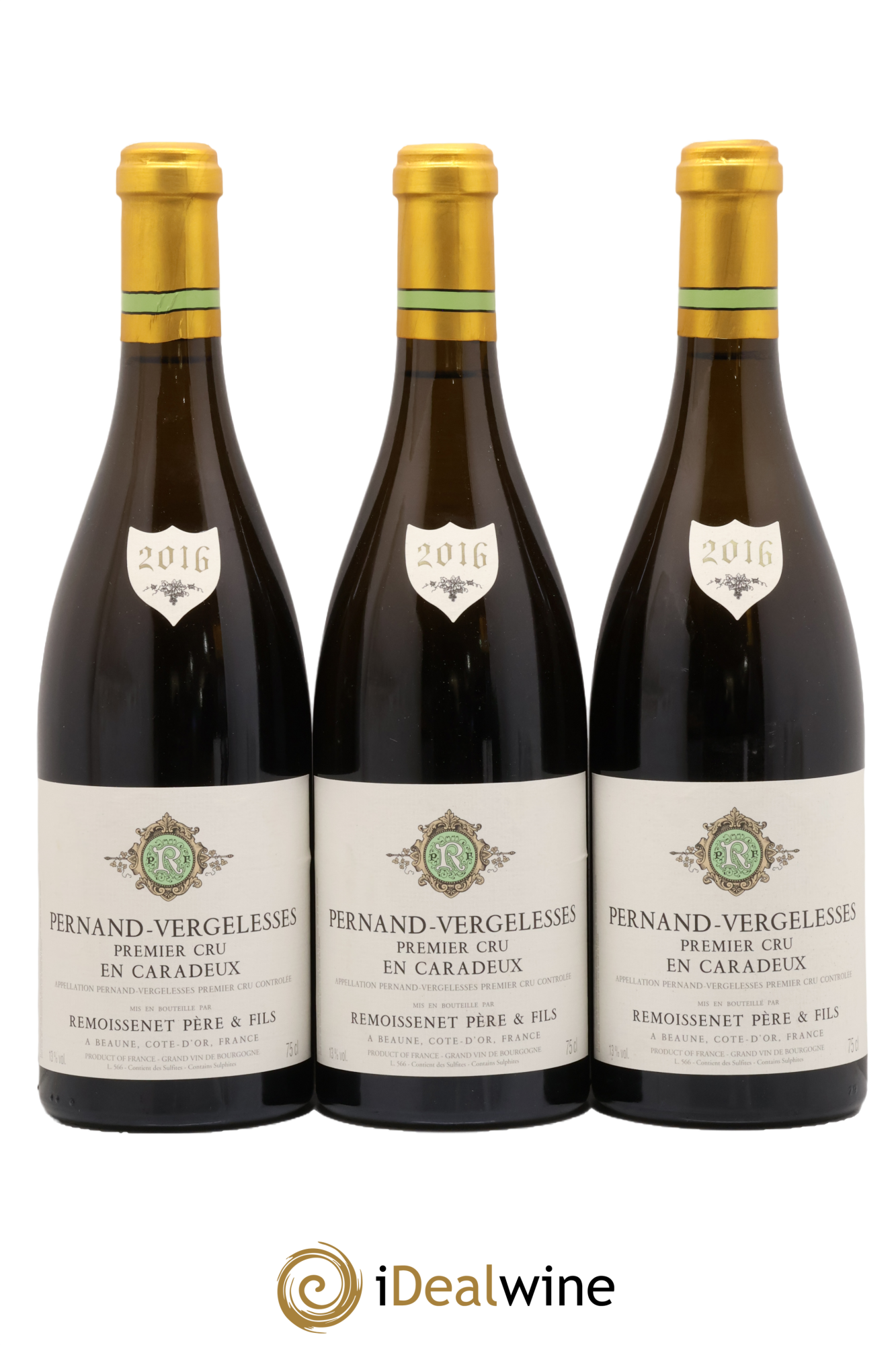 Pernand-Vergelesses 1er Cru En Caradeux Remoissenet Père et Fils 2016 - Lot de 3 bouteilles - 0