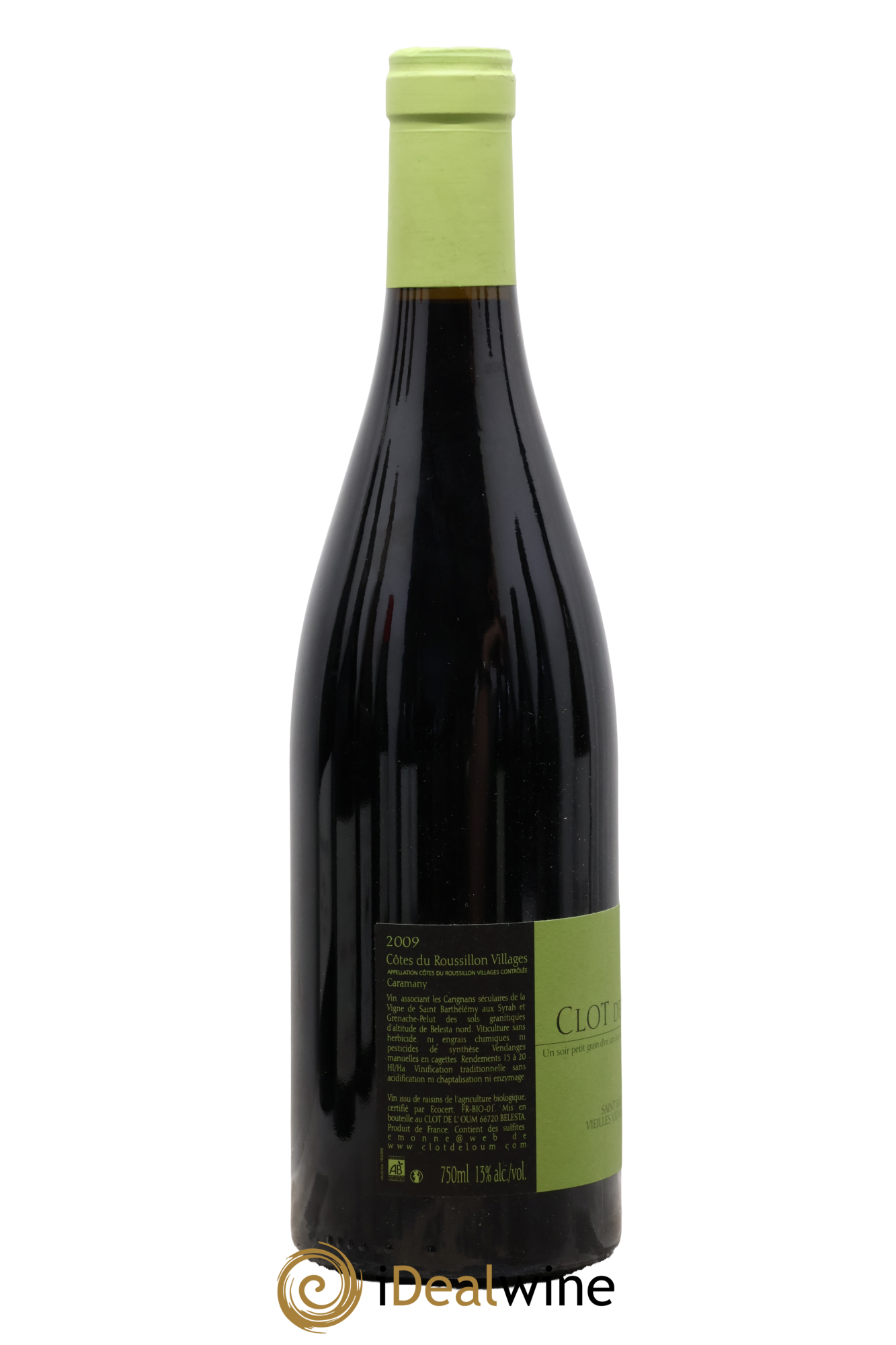 Côtes du Roussillon Village Saint Bart Vieilles vignes Clot de l'Oum 2009 - Lot of 1 bottle - 1