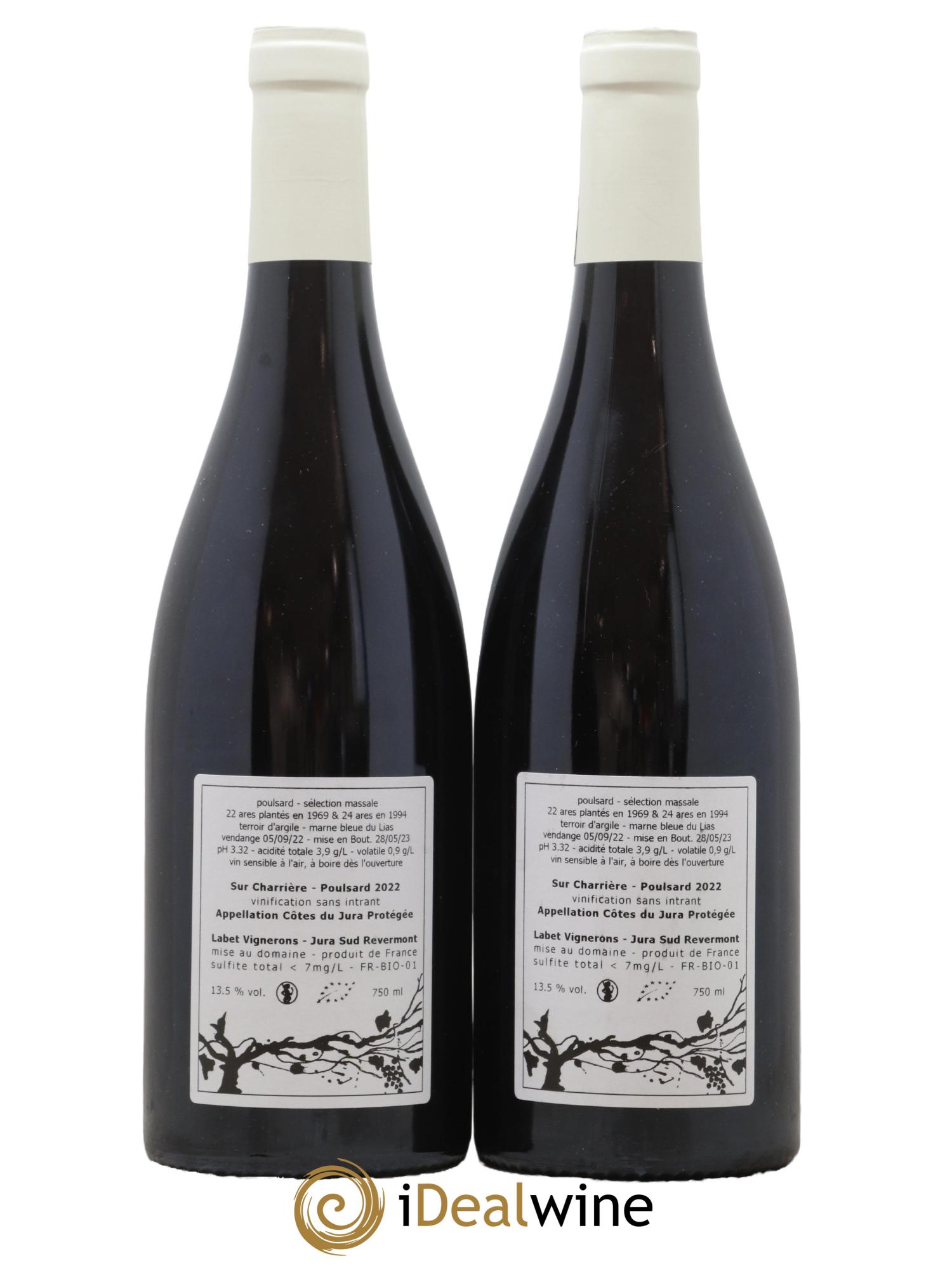 Côtes du Jura Poulsard Sur Charrière Romain - Julien - Charline Labet 2022 - Lot de 2 bouteilles - 1