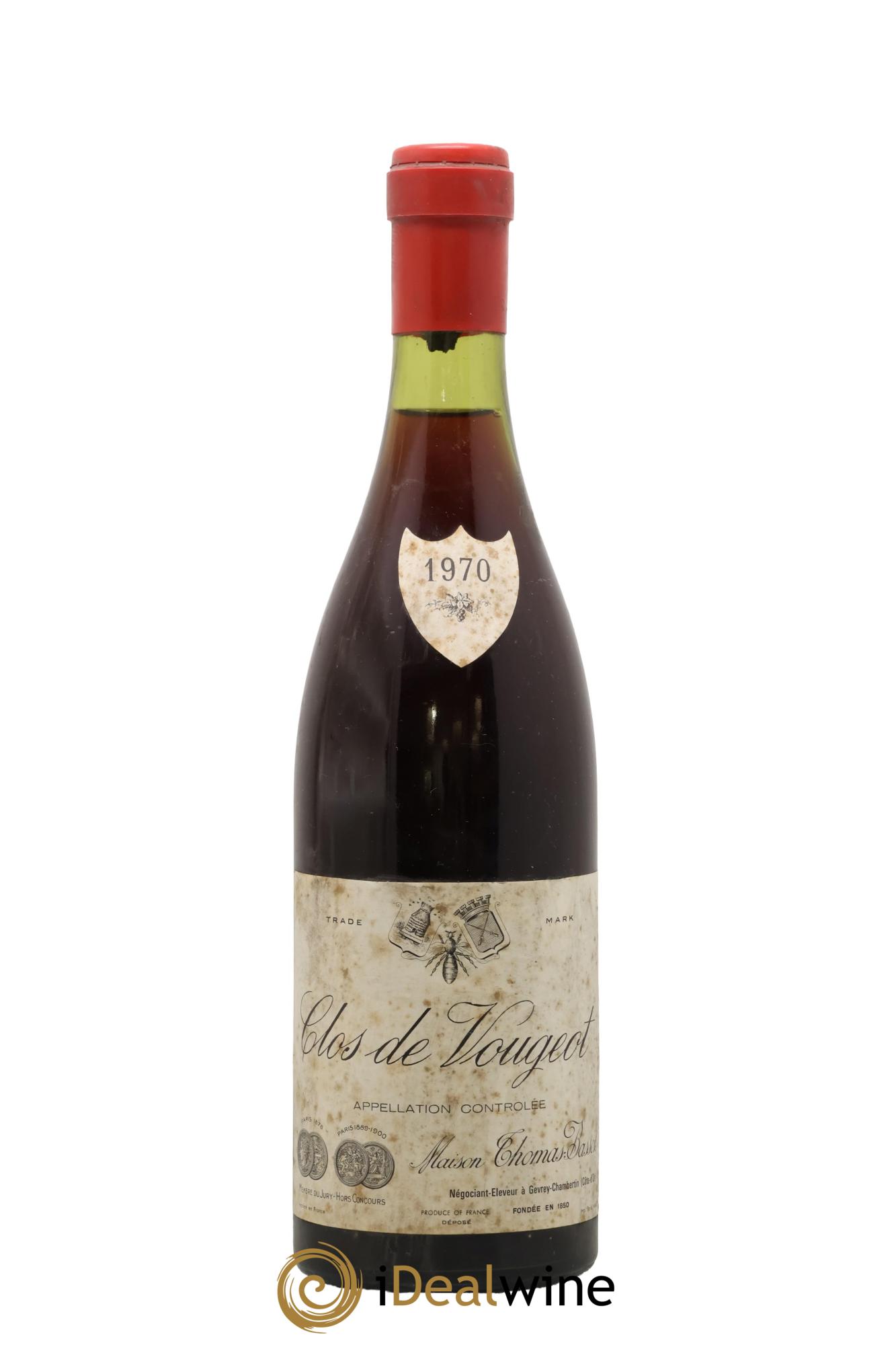 Clos de Vougeot Grand Cru 1970 - Lote de 1 botella - 0