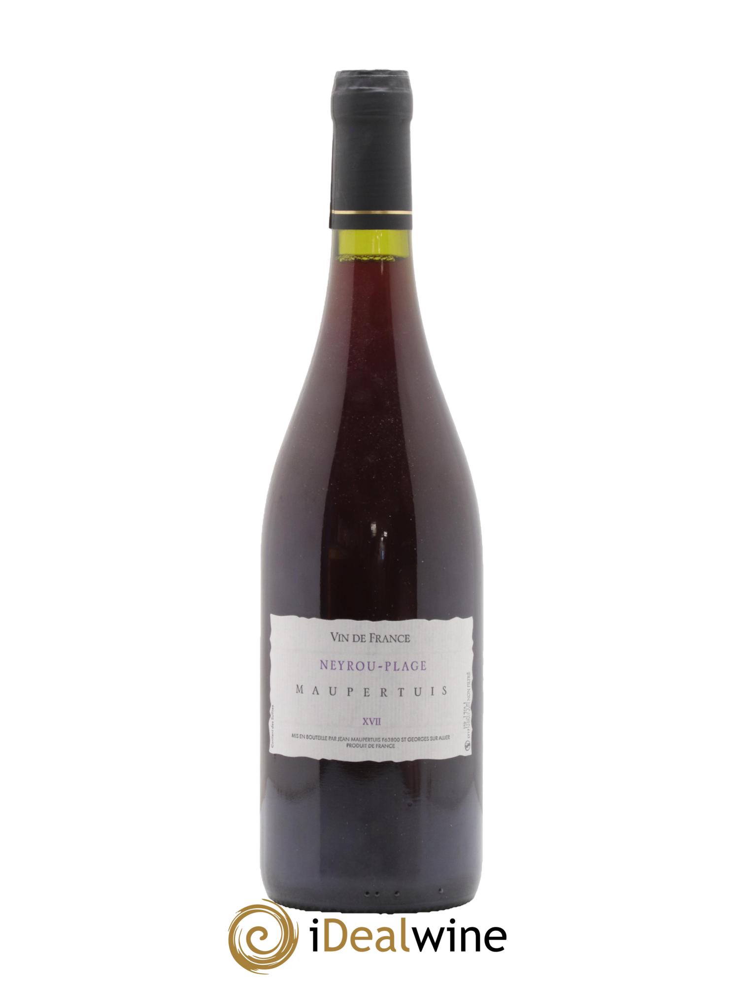 Vin de France Neyrou Plage Jean Maupertuis 2017 - Lot de 1 bouteille - 0