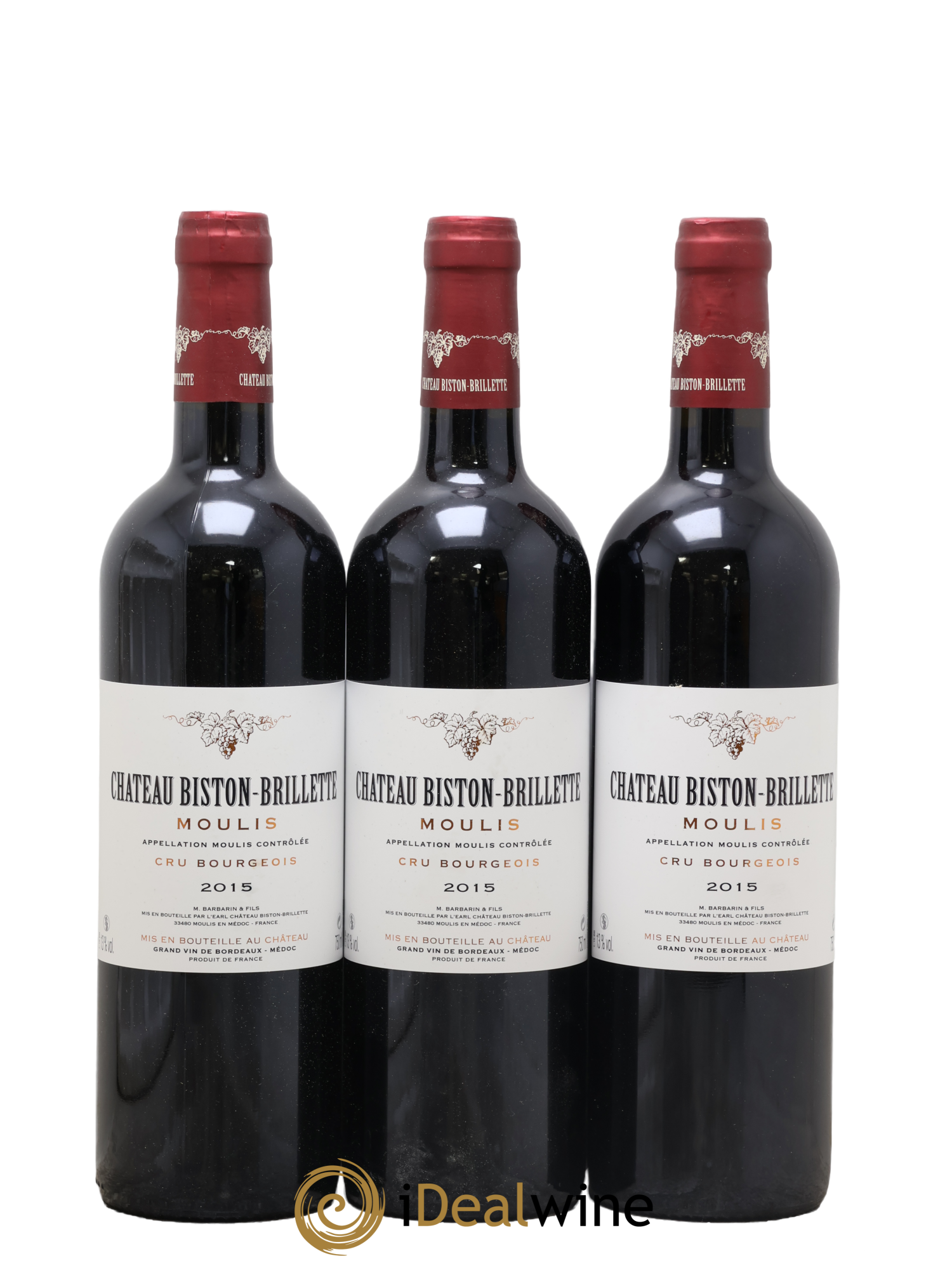 Château Biston Brillette 2015 - Lot de 3 bouteilles - 0