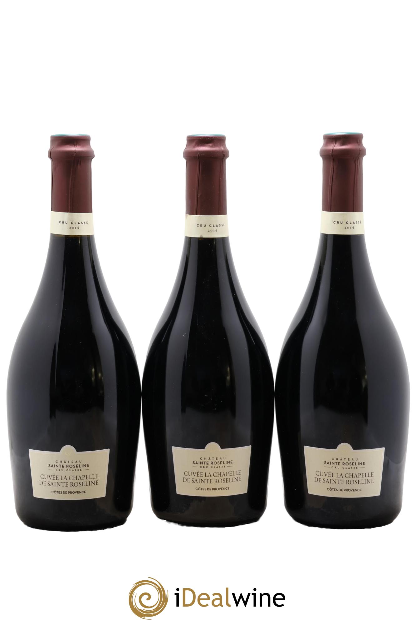Côtes de Provence Château Sainte-Roseline La Chapelle 2014 - Lot de 3 bouteilles - 0
