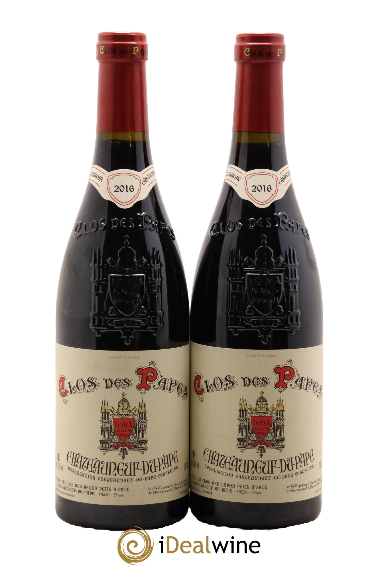 Châteauneuf-du-Pape Clos des Papes - Paul Avril 2016 - Lot of 2 bottles - 0