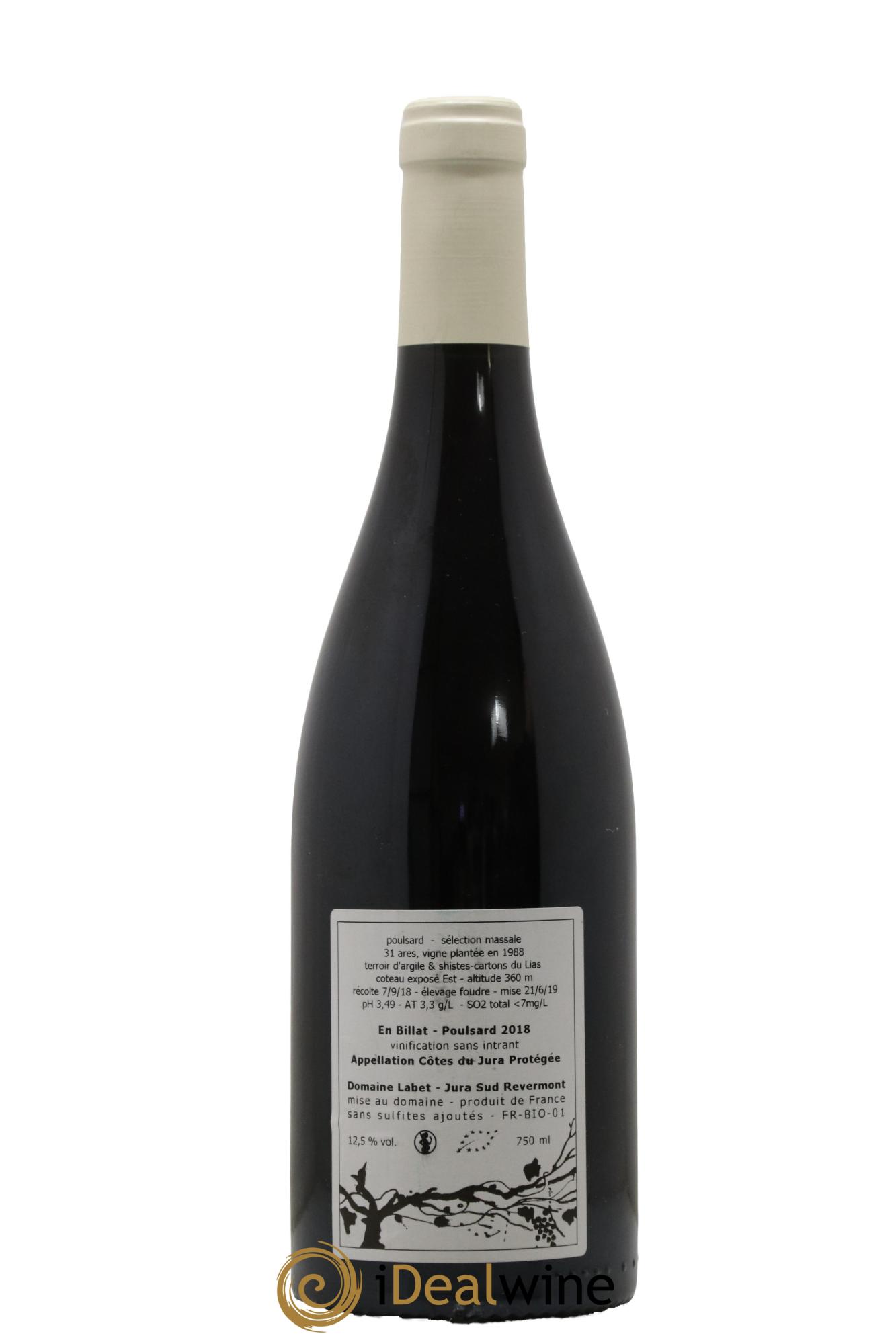Côtes du Jura Poulsard En Billat Romain - Julien  - Charline Labet 2018 - Lot of 1 bottle - 1