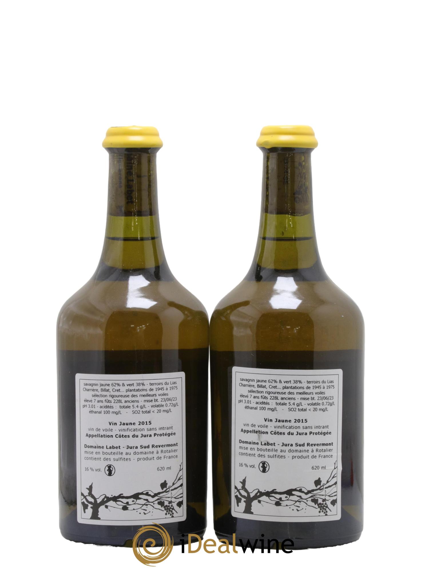 Côtes du Jura Vin Jaune Romain - Julien - Charline Labet 2015 - Lotto di 2 clavelin - 1