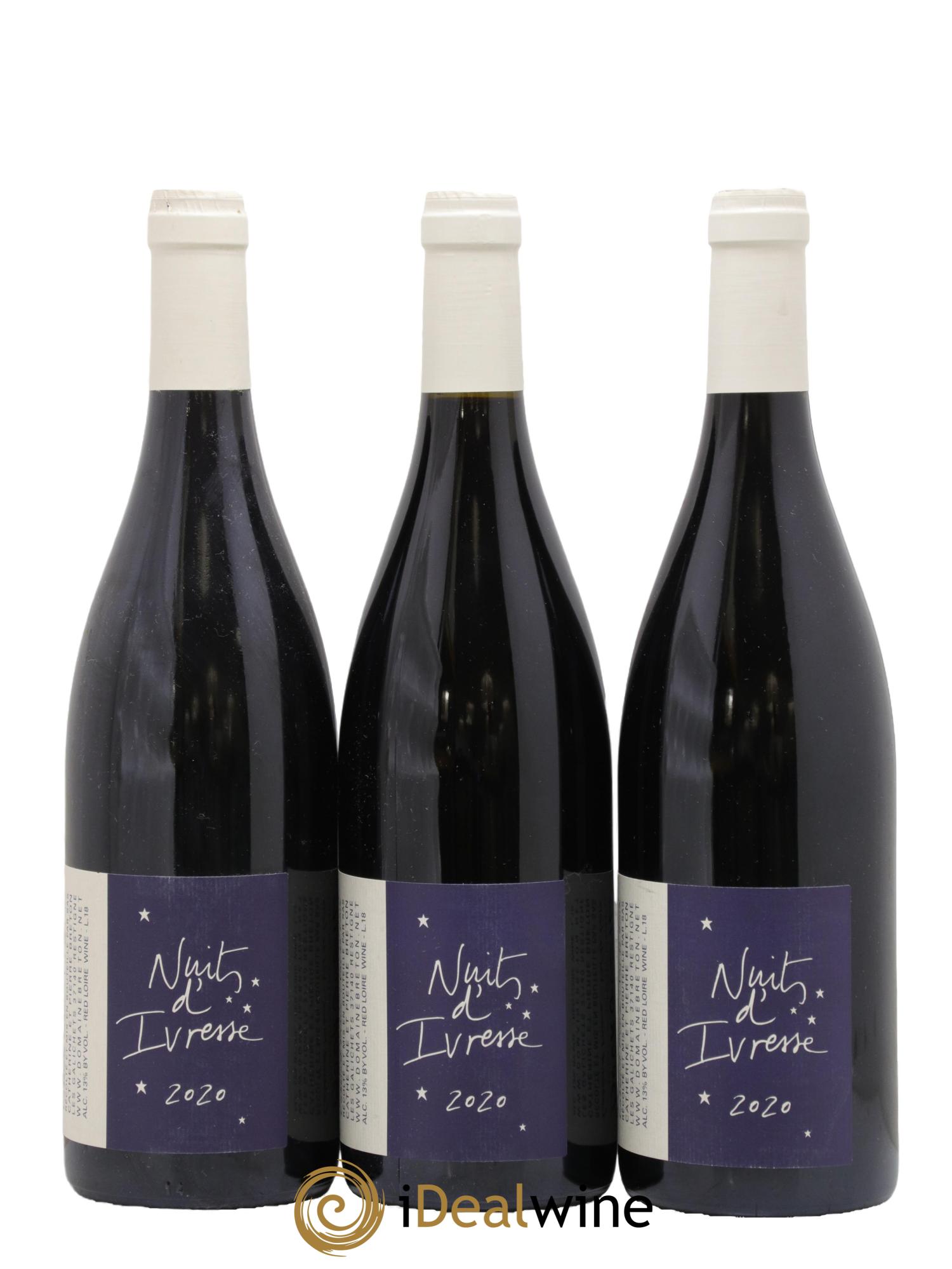 Bourgueil Nuits d'ivresse Catherine et Pierre Breton 2020 - Lot de 3 bouteilles - 0