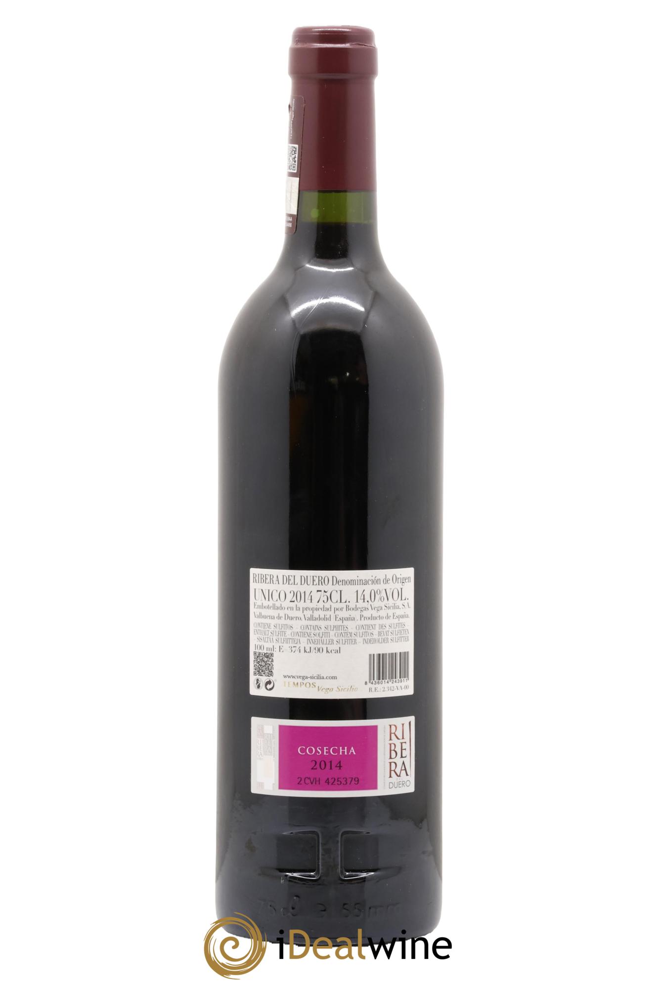 Ribera Del Duero DO Vega Sicilia Unico Famille Alvarez 2014 - Lot de 1 bouteille - 1