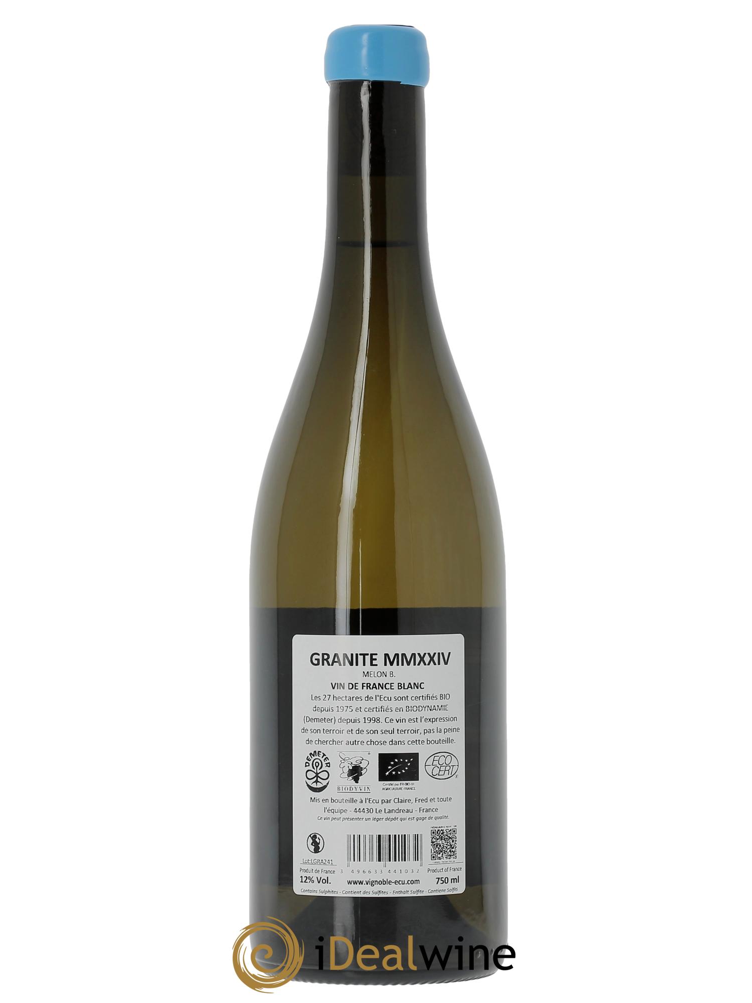 Vin de France (anciennement Muscadet-Sèvre-et-Maine) Expression de Granite Domaine de L'Ecu 2024 - Lot de 1 bouteille - 1