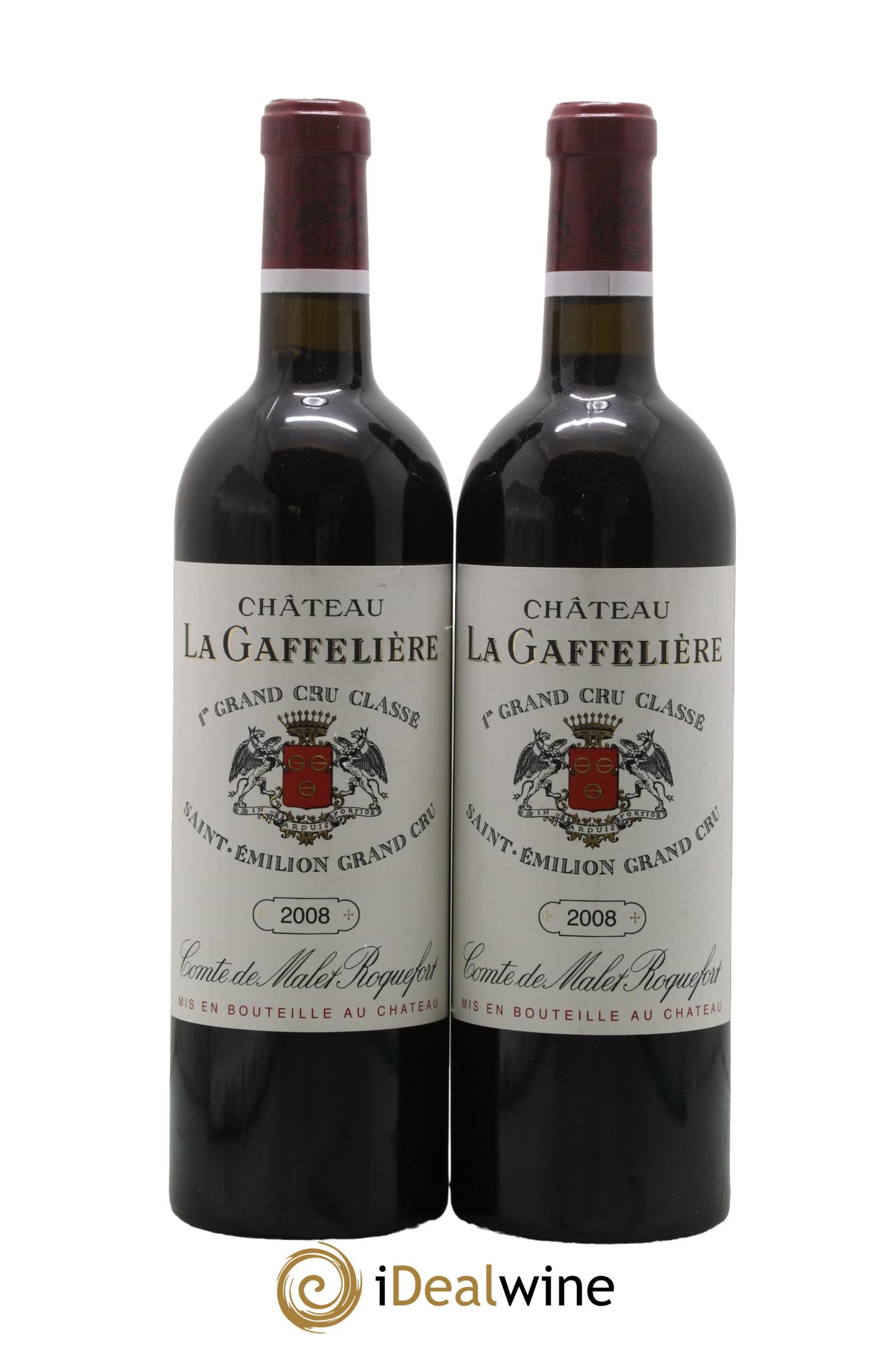 Château la Gaffelière 1er Grand Cru Classé B 2008 - Lotto di 2 bottiglie - 0