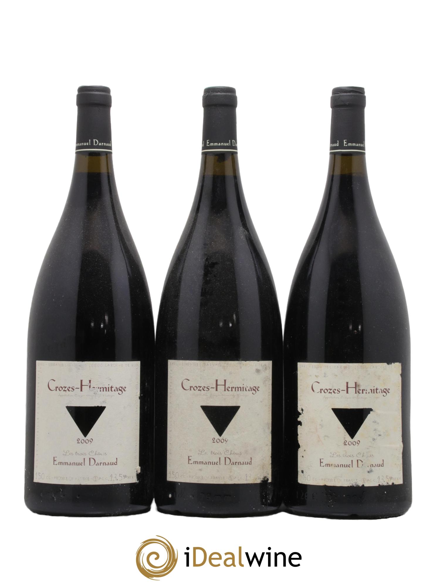 Crozes-Hermitage Les Trois Chenes Emmanuel Darnaud 2009 - Lot de 3 magnums - 0