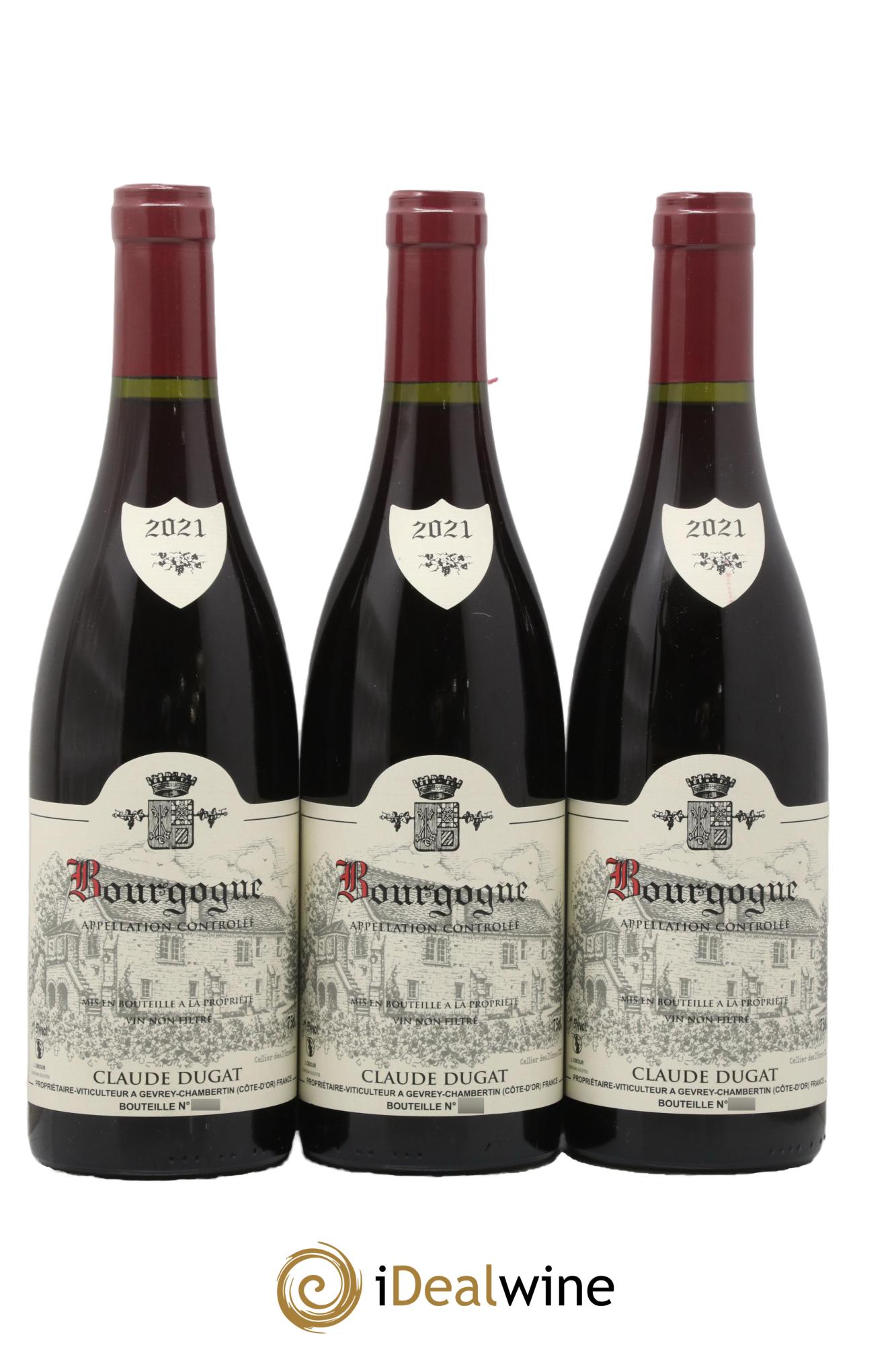 Bourgogne Claude Dugat 2021 - Posten von 3 Flaschen - 0