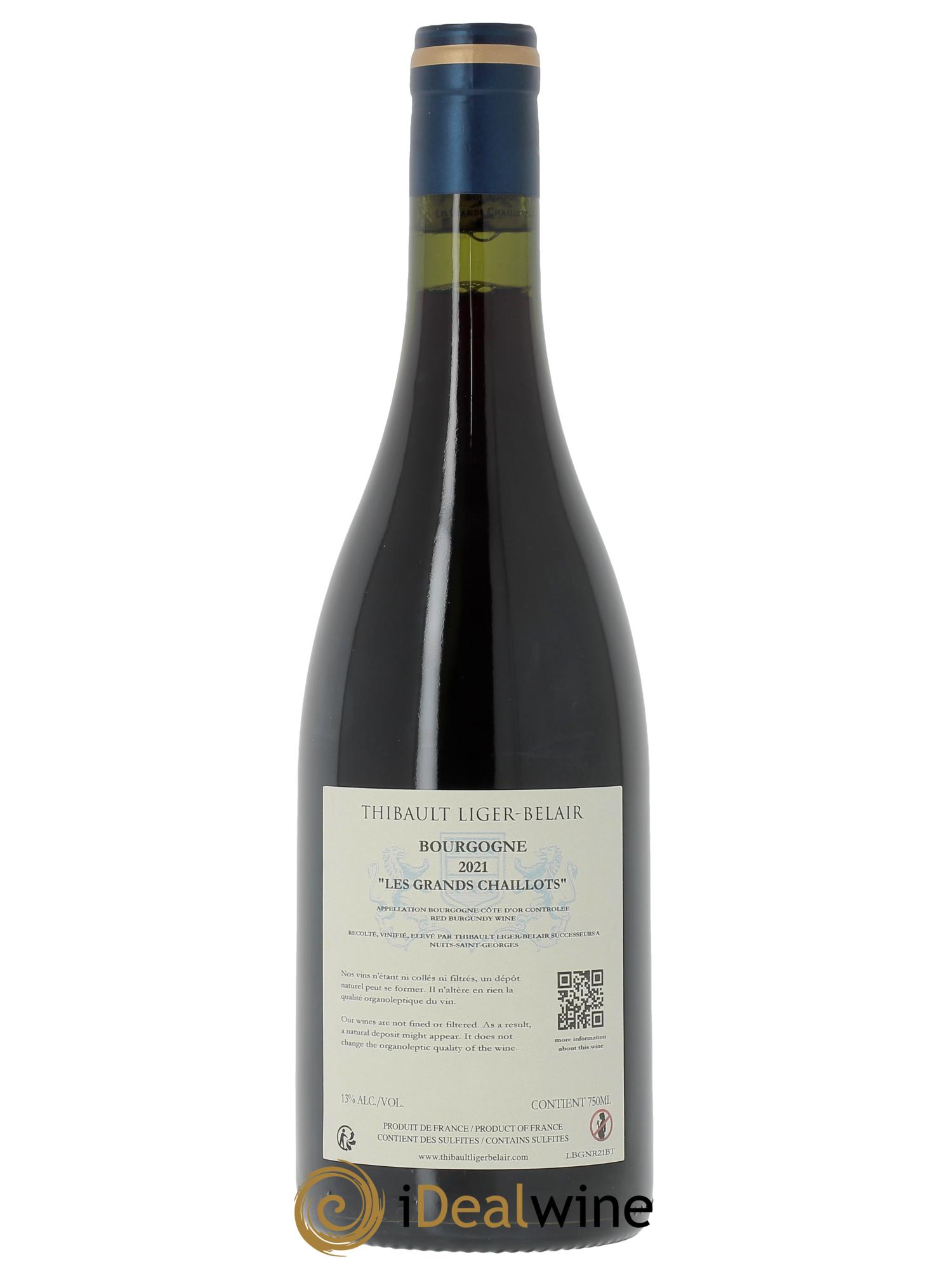Bourgogne Les Grands Chaillots Thibault Liger-Belair Successeurs 2021 - Lot de 1 bouteille - 1