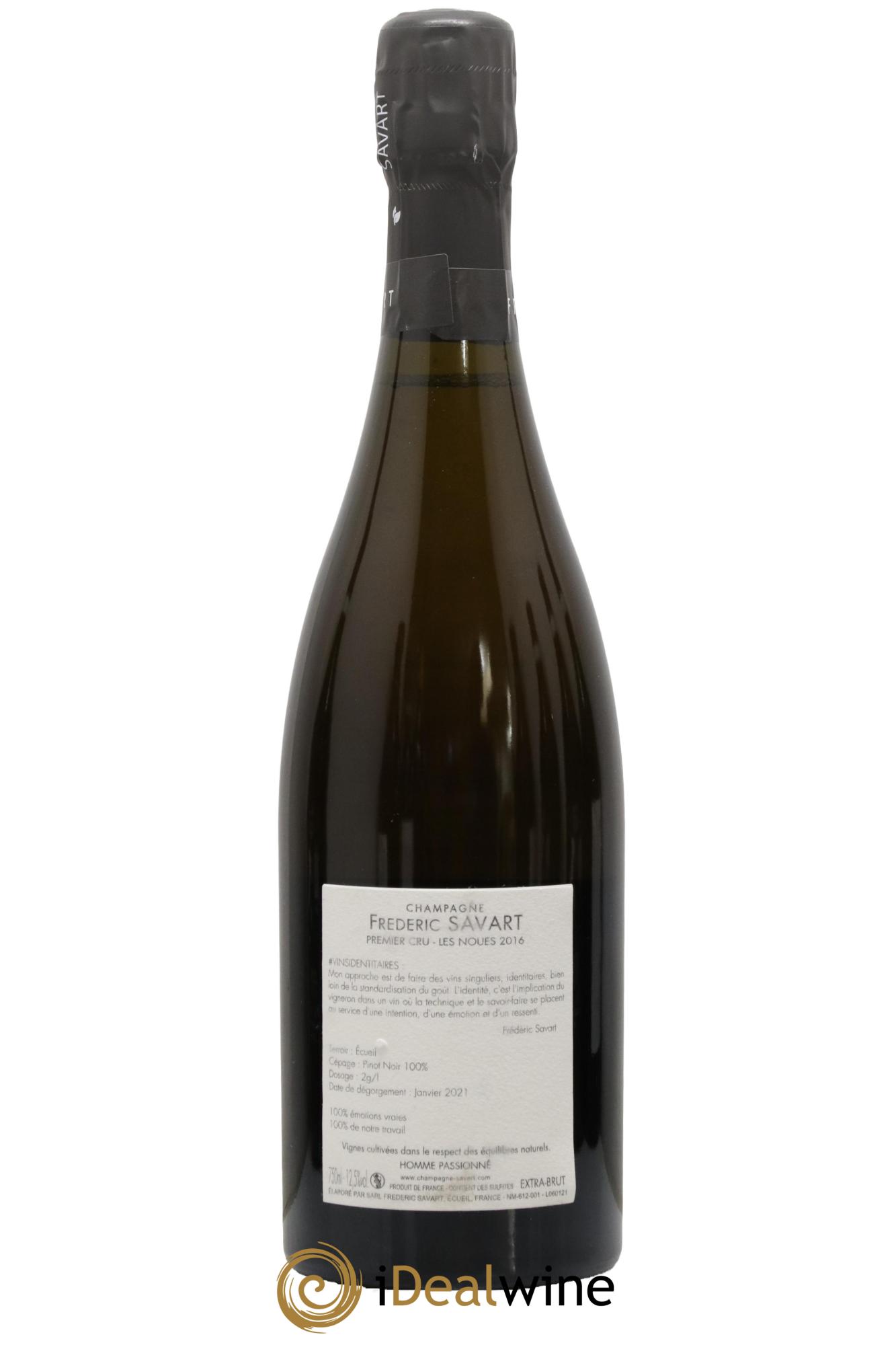 Les Noues 1er Cru Extra-Brut Savart 2016 - Lot of 1 bottle - 1