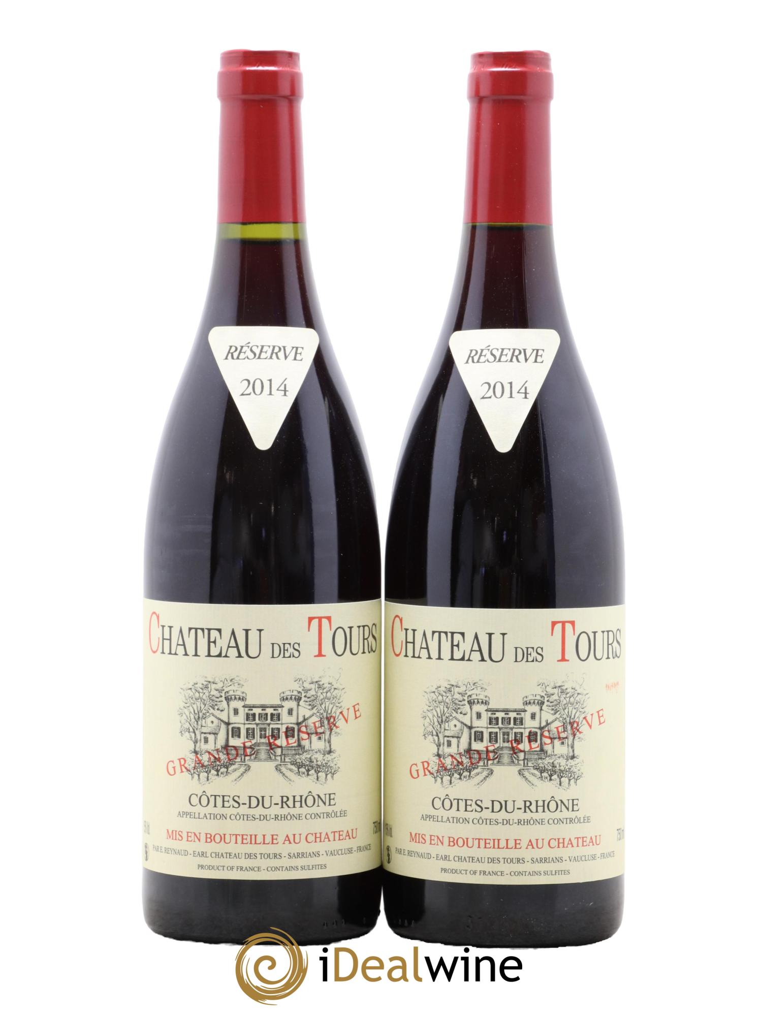 Côtes-du-Rhône Château des Tours Grande Réserve Emmanuel Reynaud 2014 - Lot de 2 bouteilles - 0