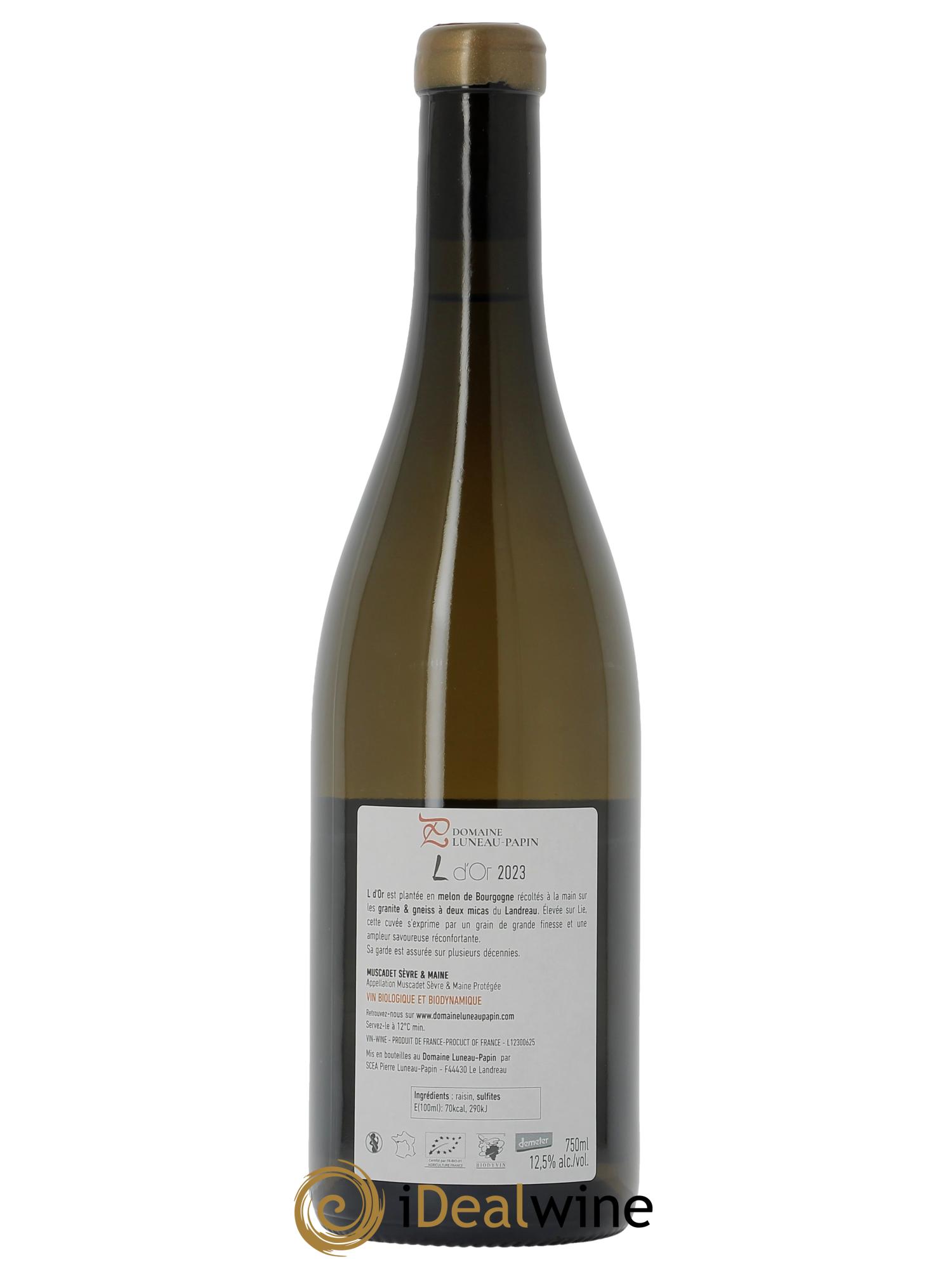 Muscadet-Sèvre-et-Maine L D'Or Luneau-Papin  2023 - Posten von 1 Flasche - 1