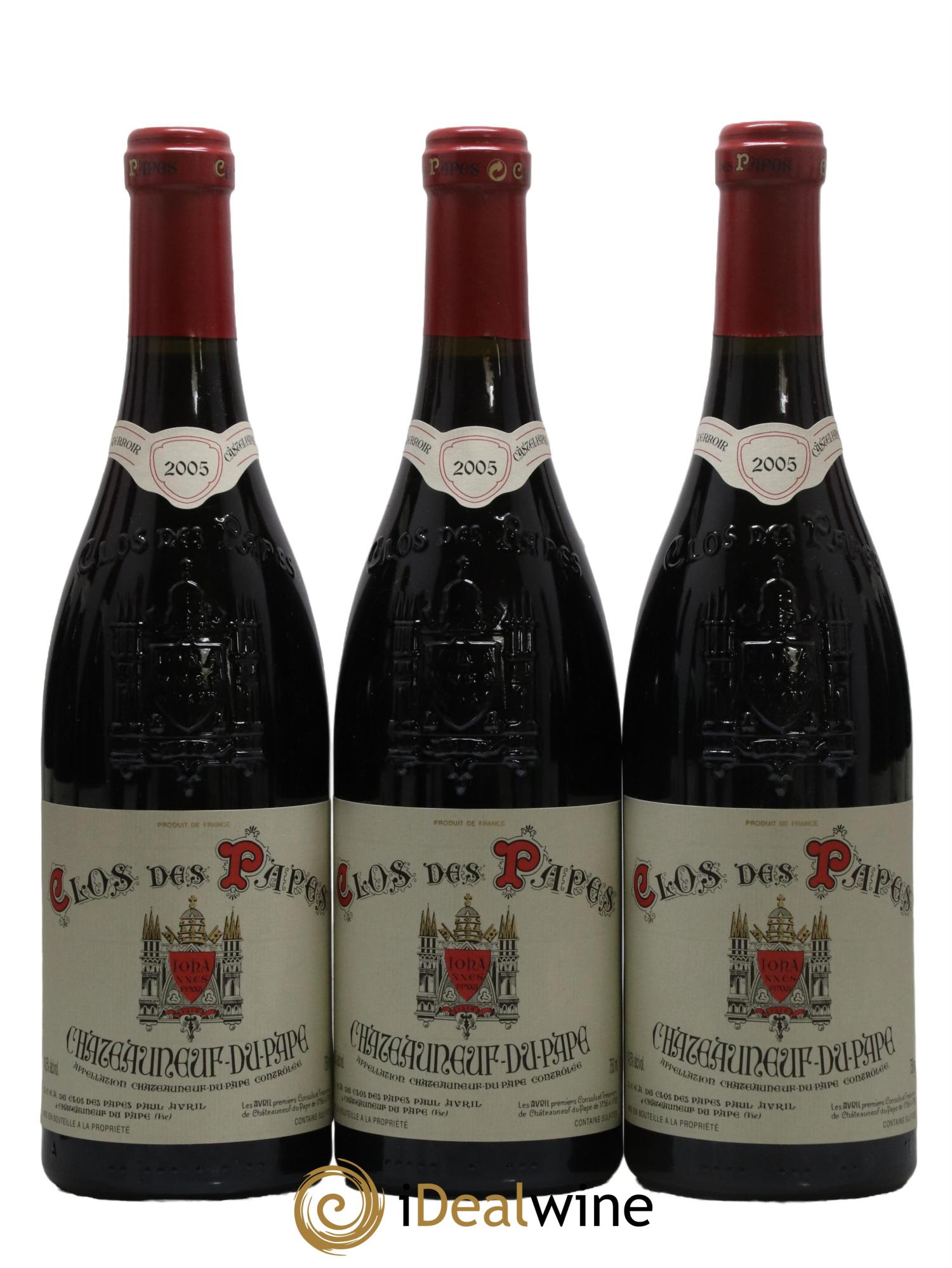 Châteauneuf-du-Pape Clos des Papes - Paul Avril 2005 - Lotto di 12 bottiglie - 4