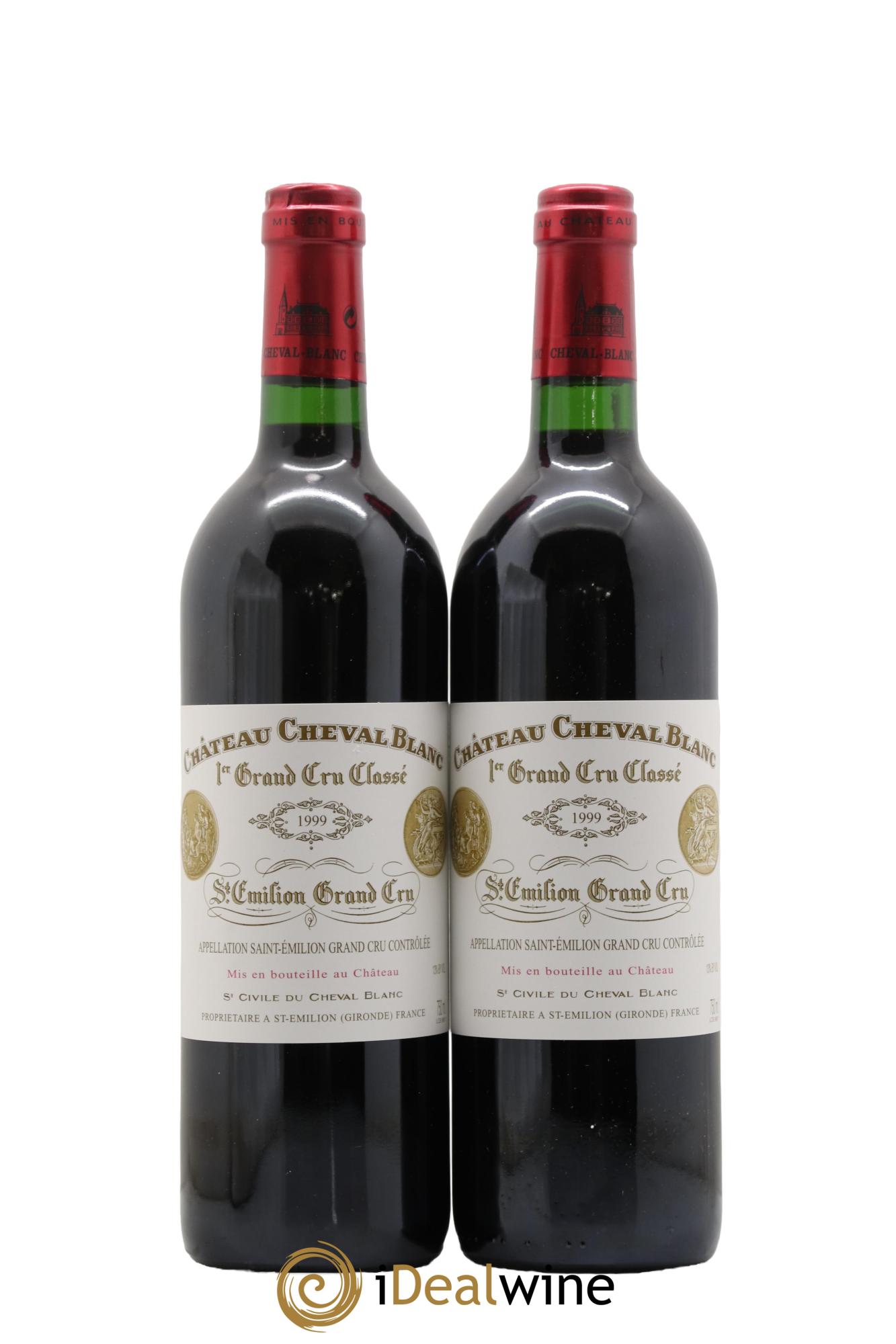 Château Cheval Blanc 1er Grand Cru Classé A 1999 - Lot de 2 bouteilles - 0