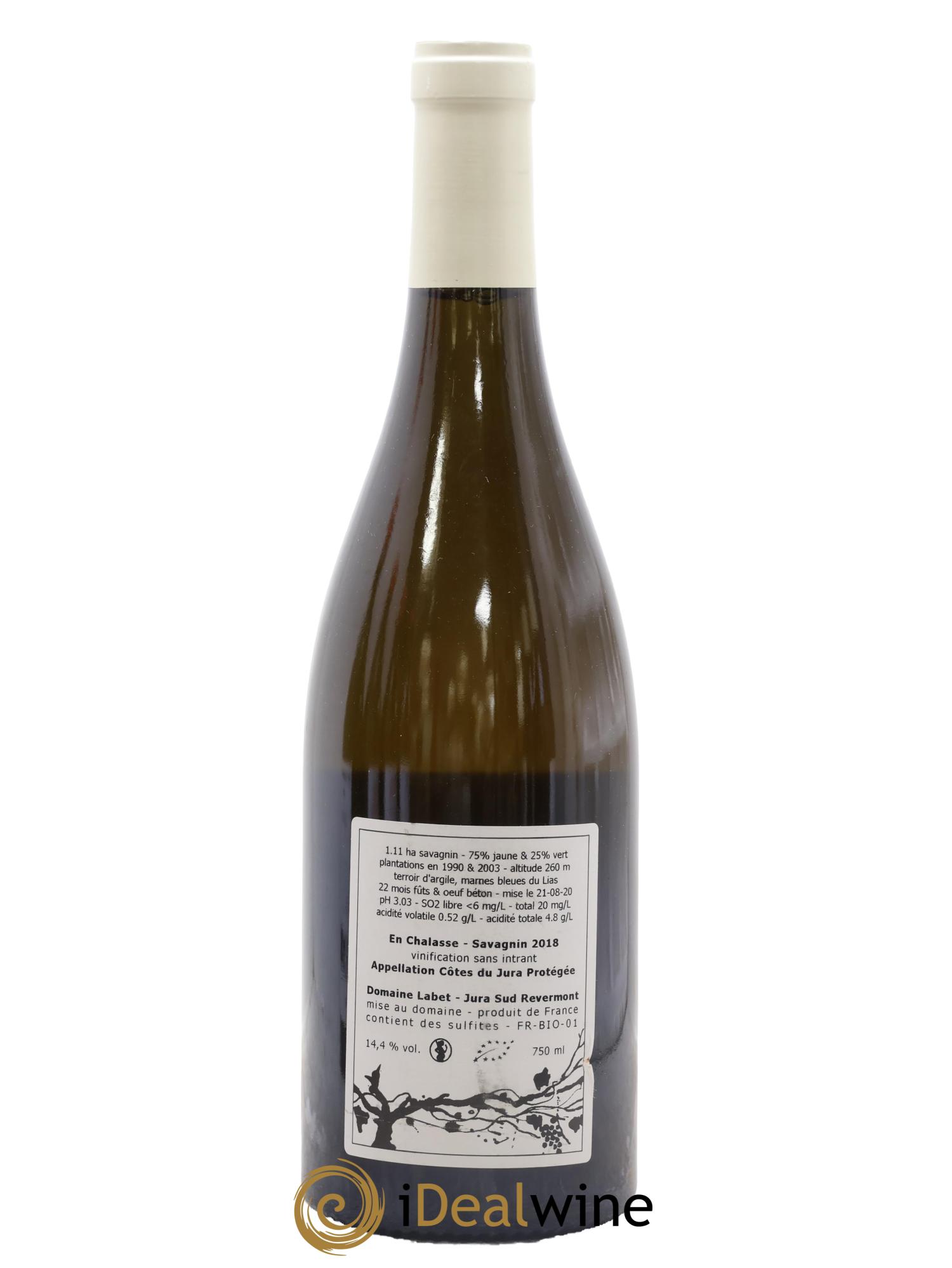 Côtes du Jura Fleur de Savagnin En Chalasse Romain - Julien  - Charline Labet 2018 - Lot de 1 bouteille - 1