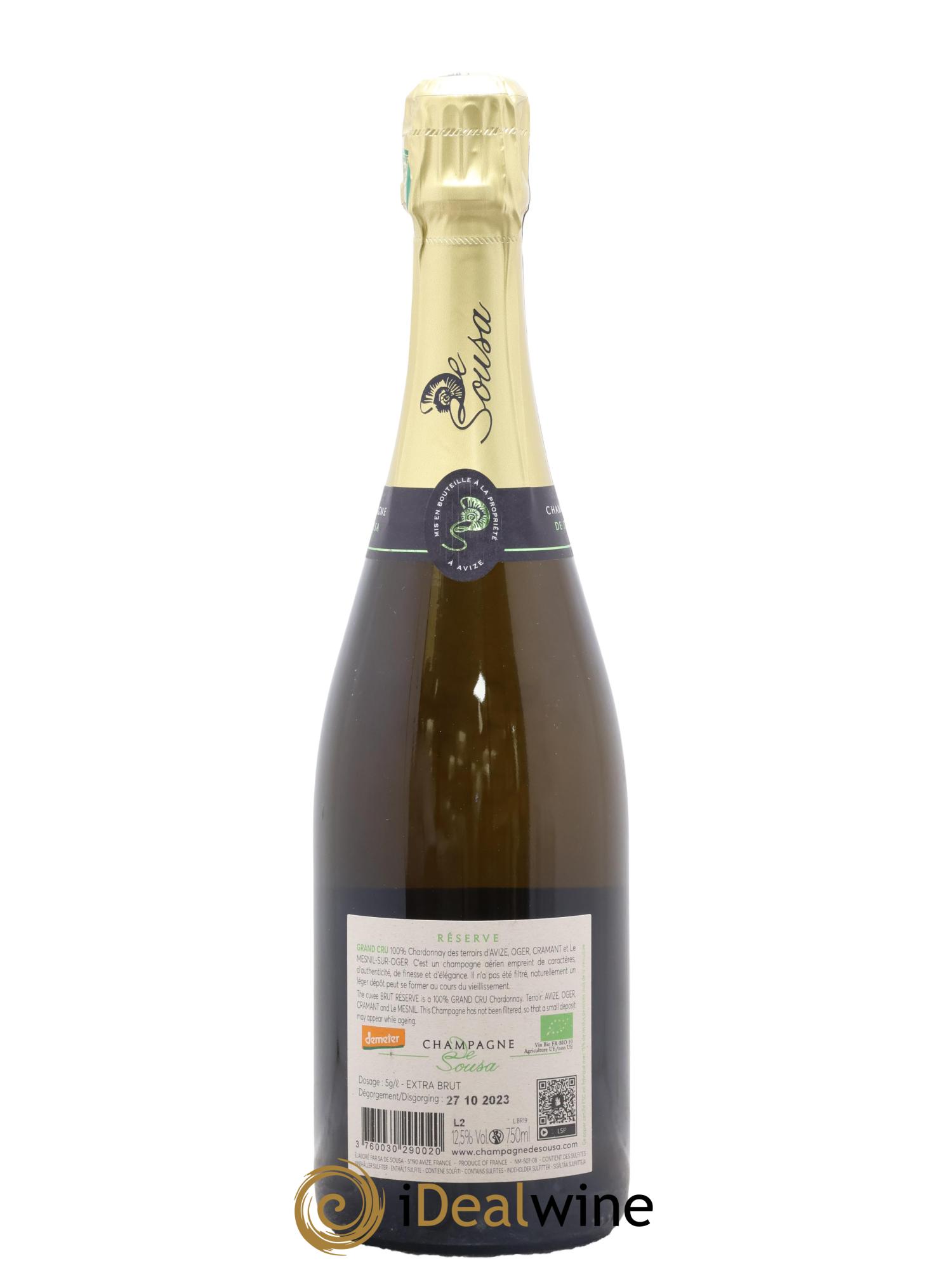 Grand Cru Extra-Brut Réserve De Sousa - Lot de 1 bouteille - 1