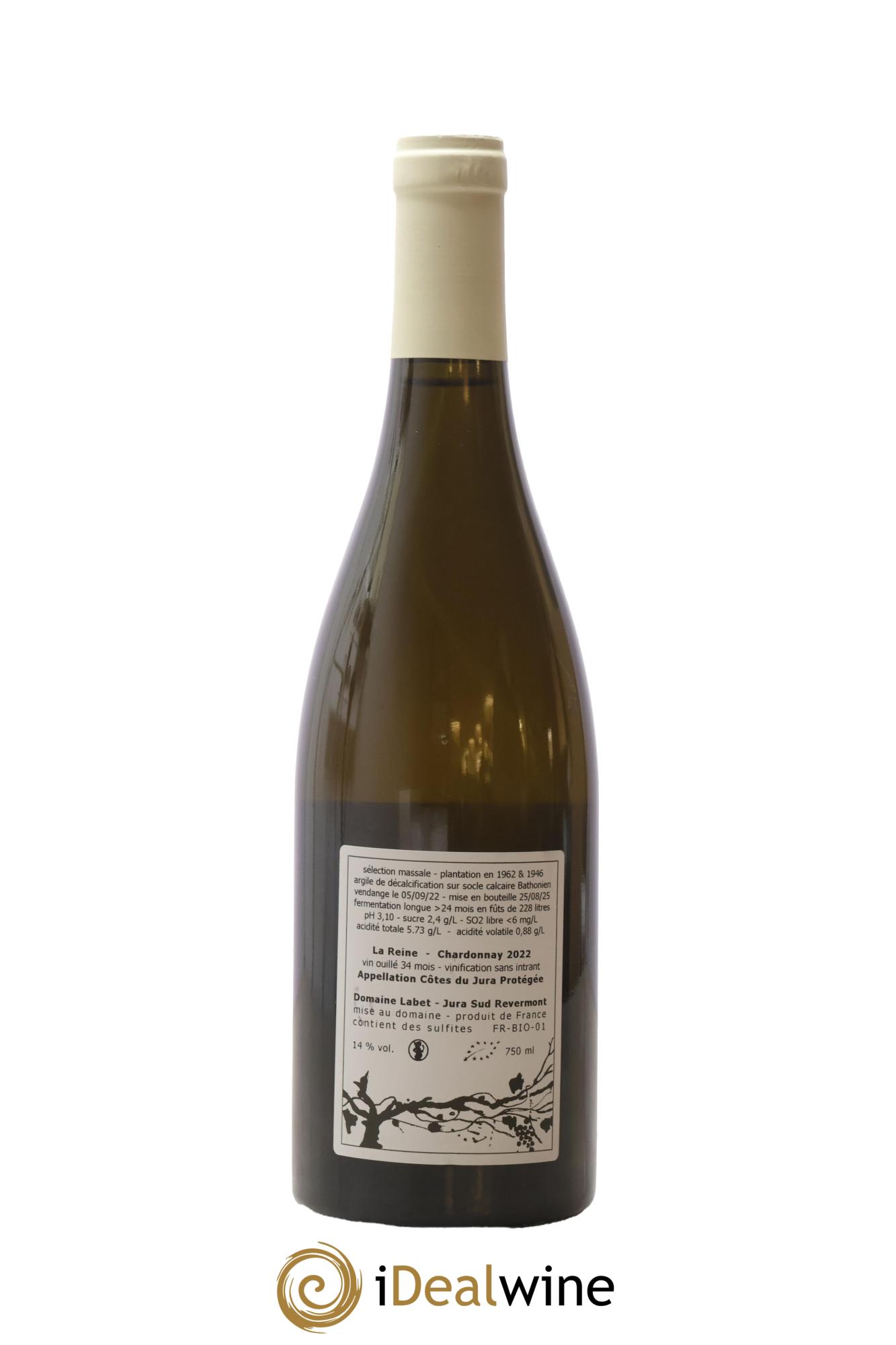 Côtes du Jura Chardonnay La Reine Romain - Julien - Charline Labet 2022 - Posten von 1 Flasche - 1
