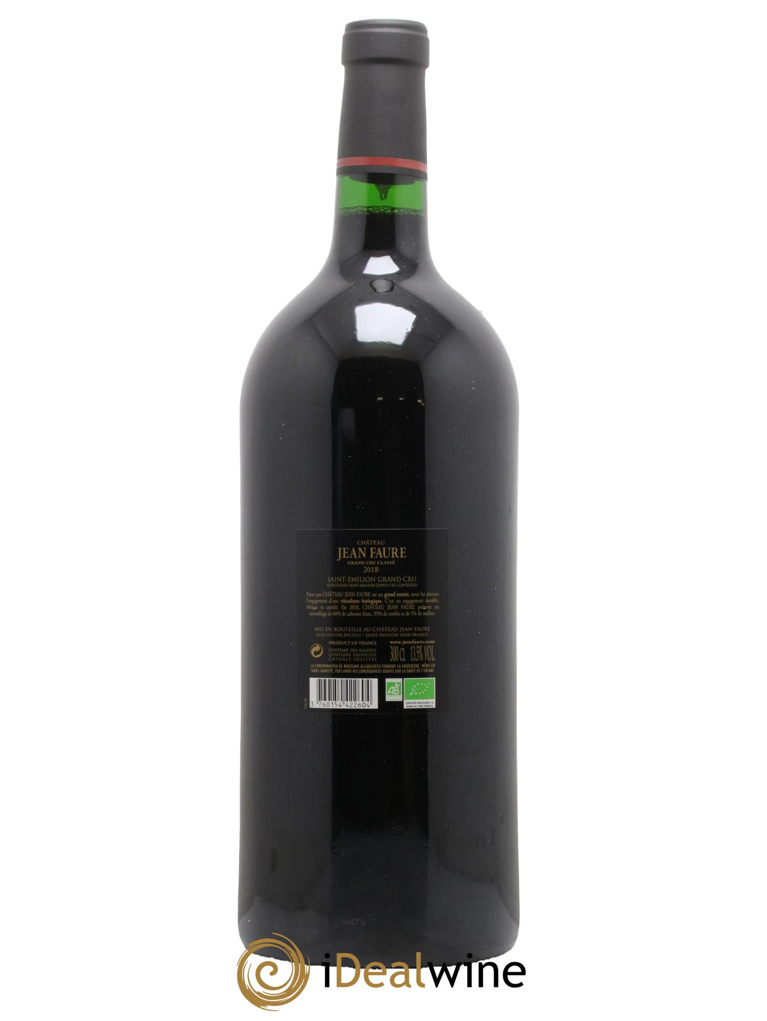 Château Jean Faure Grand Cru Classé 2018 - Lot de 1 double magnum - 1