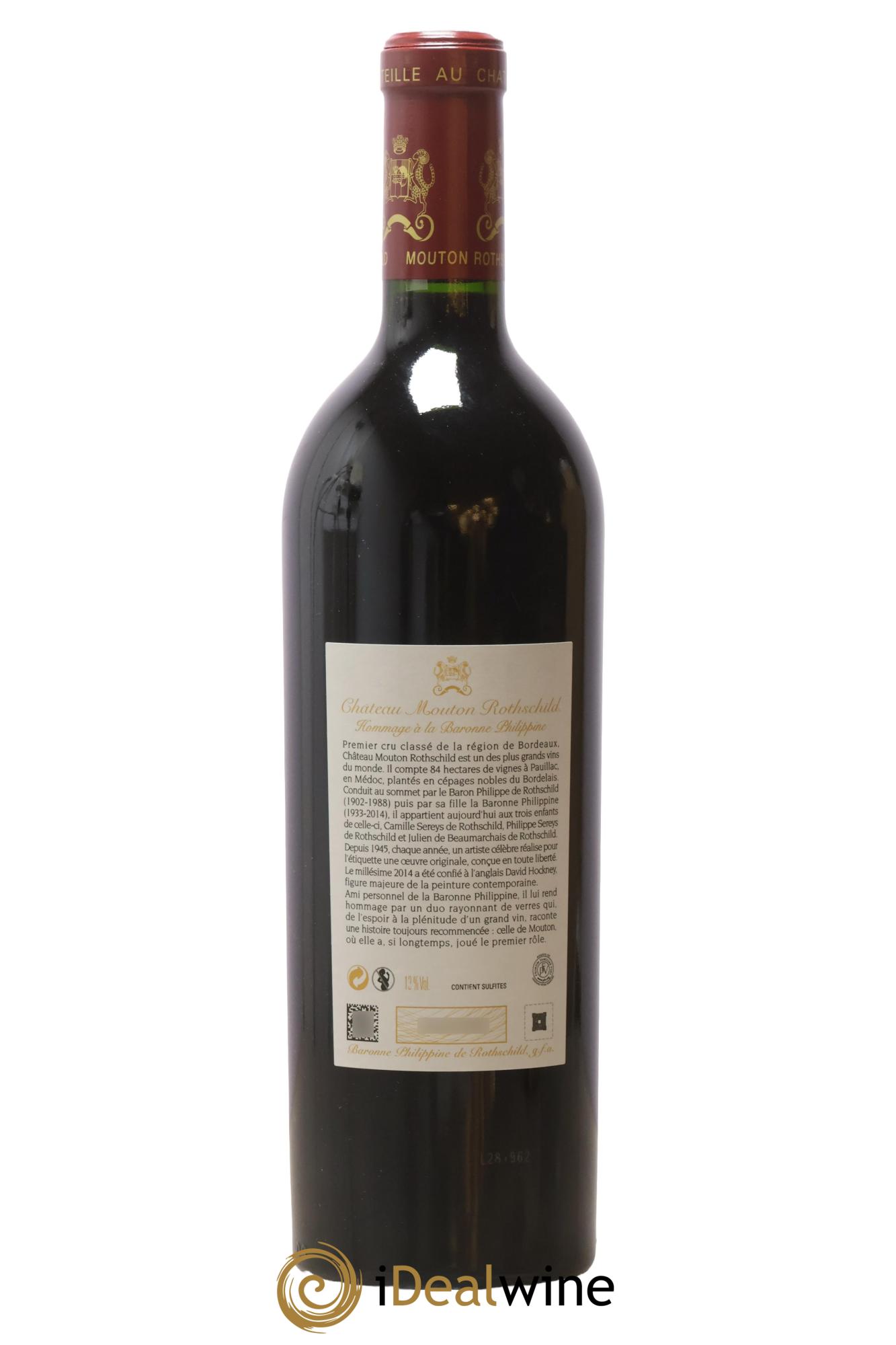 Château Mouton Rothschild 1er Grand Cru Classé 2014 - Lot de 1 bouteille - 1