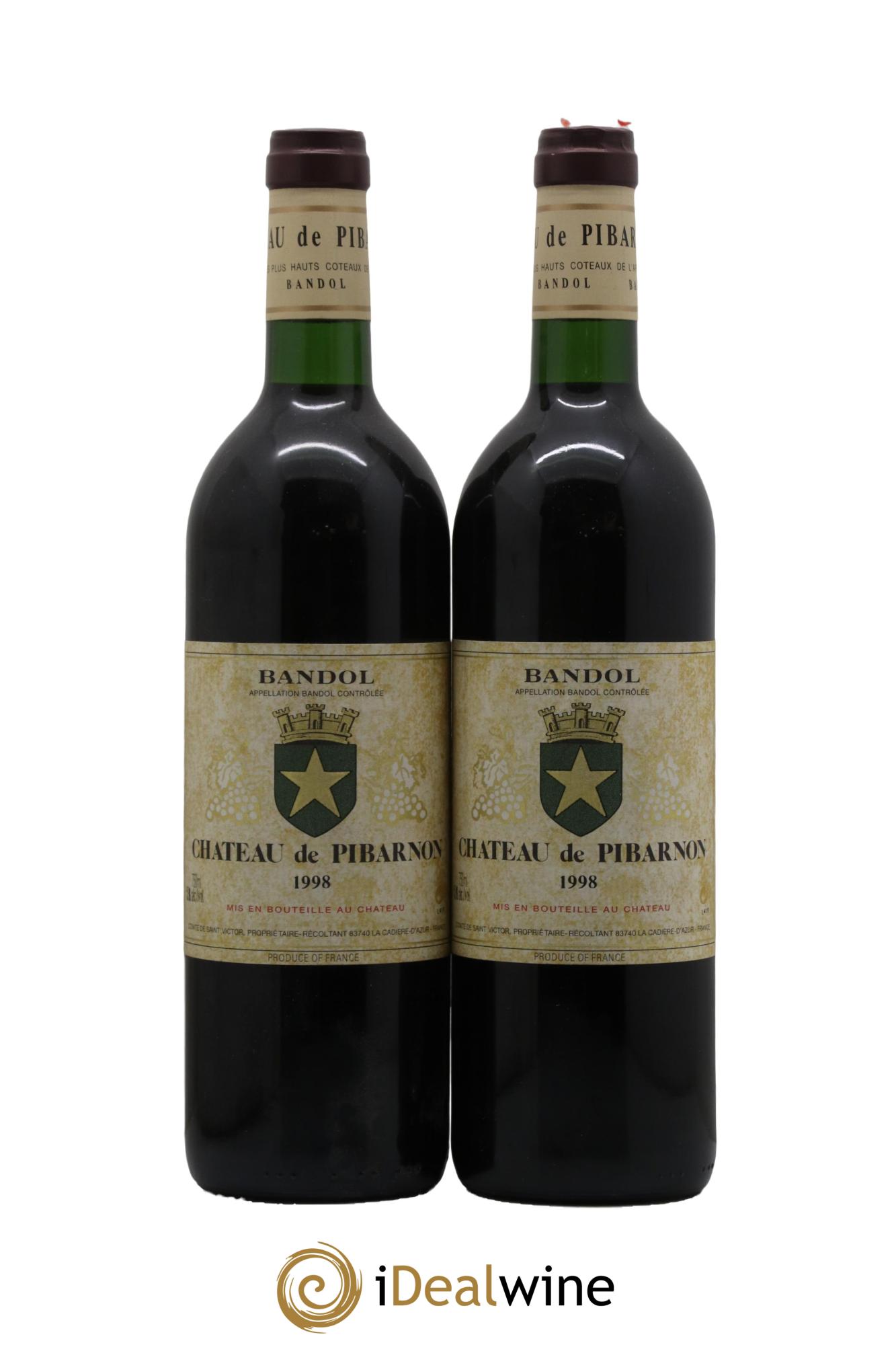 Bandol Château de Pibarnon Comte de Saint-Victor 1998 - Lot de 2 bouteilles - 0