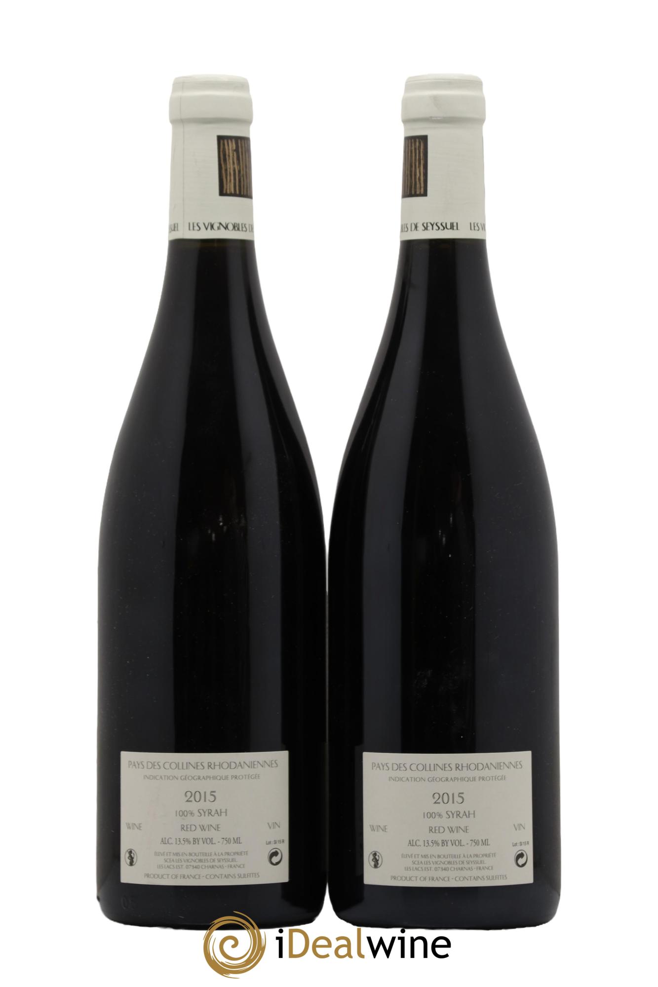 IGP Collines Rhodaniennes Sixtus Les Vignobles de Seyssuel - Louis Cheze (Domaine) 2015 - Lot of 2 bottles - 1