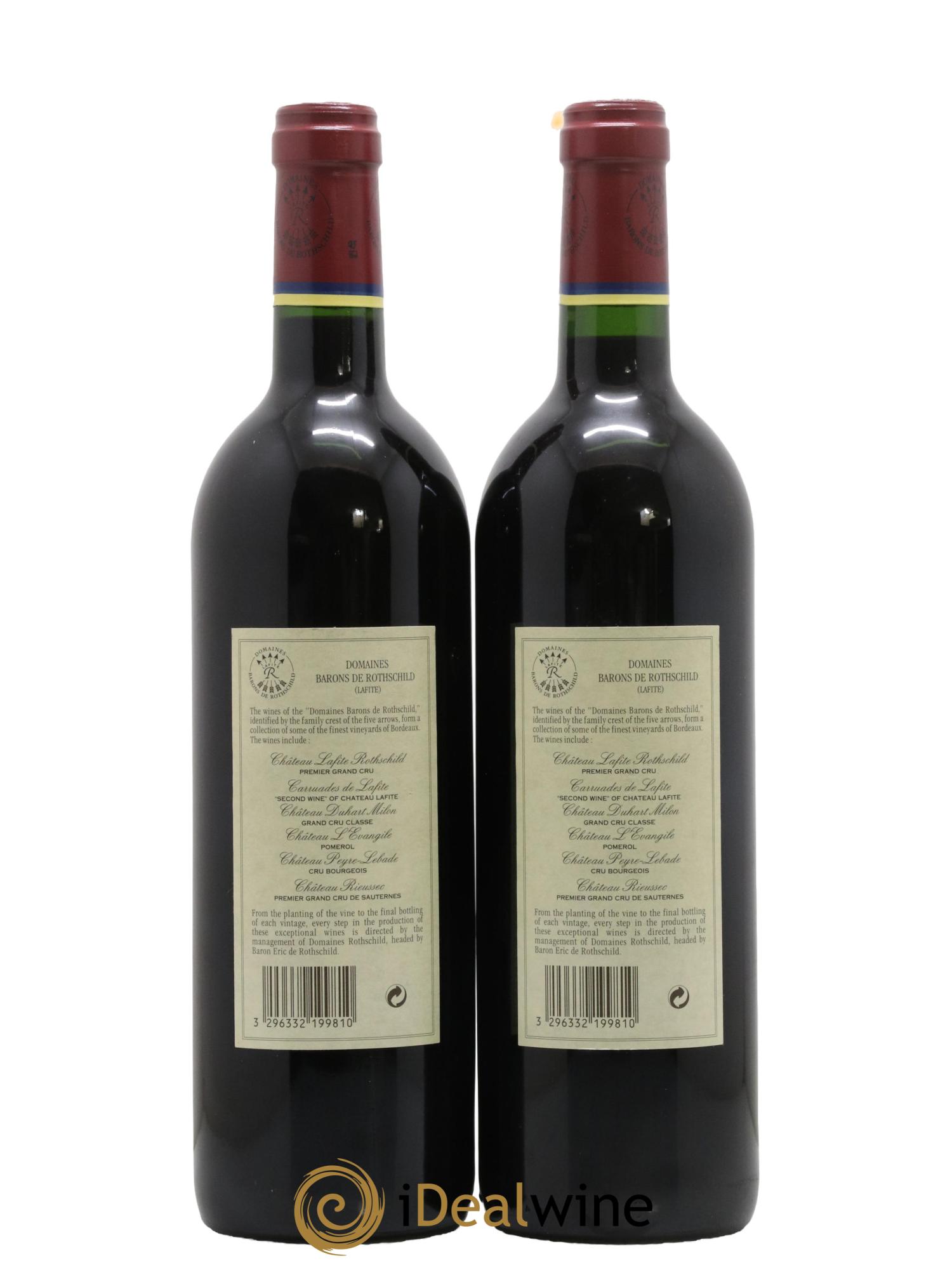 Carruades de Lafite Rothschild Second Vin 1998 - Lot of 2 bottles - 1