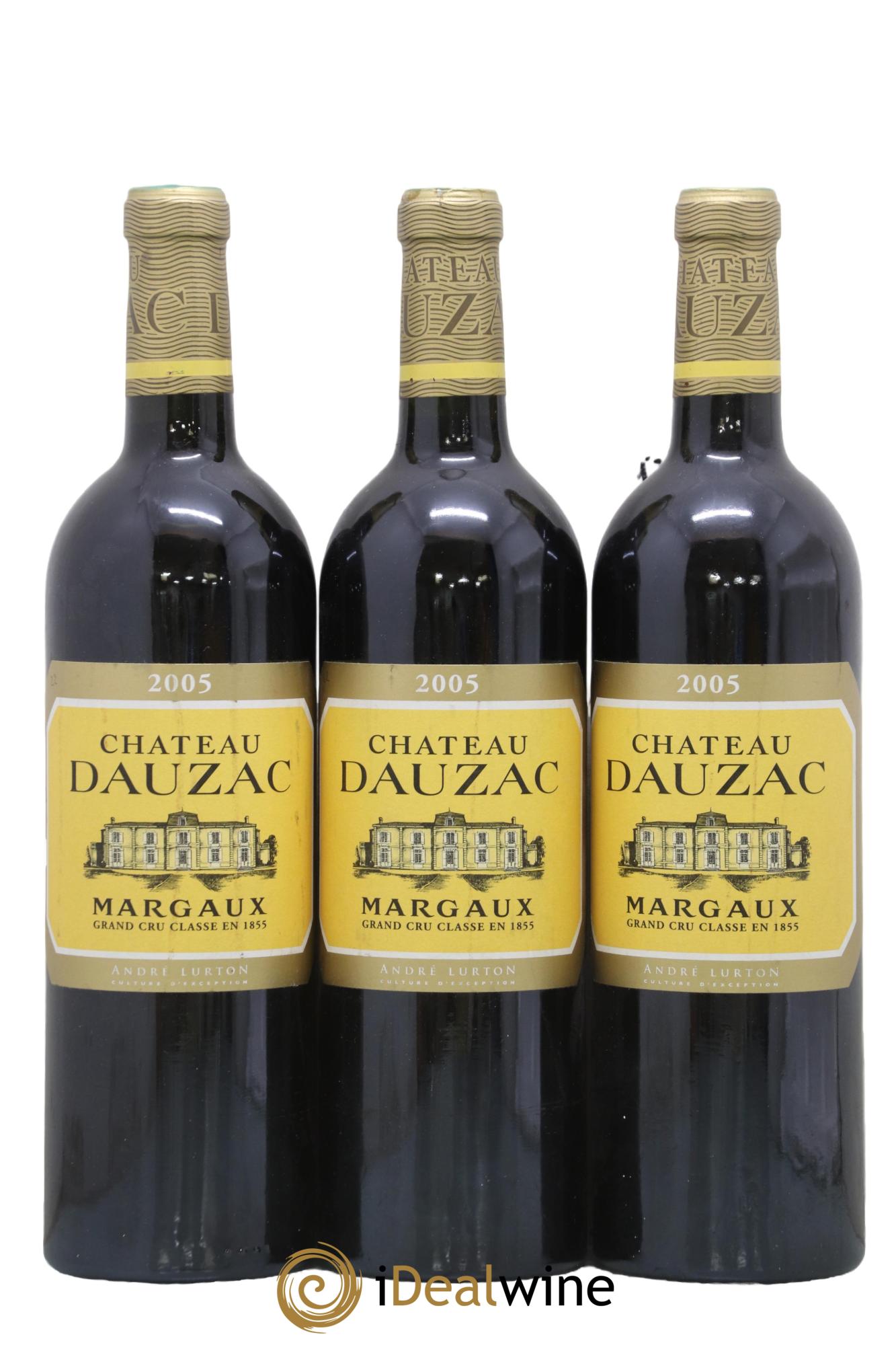 Château Dauzac 5ème Grand Cru Classé 2005 - Lot de 3 bouteilles - 0