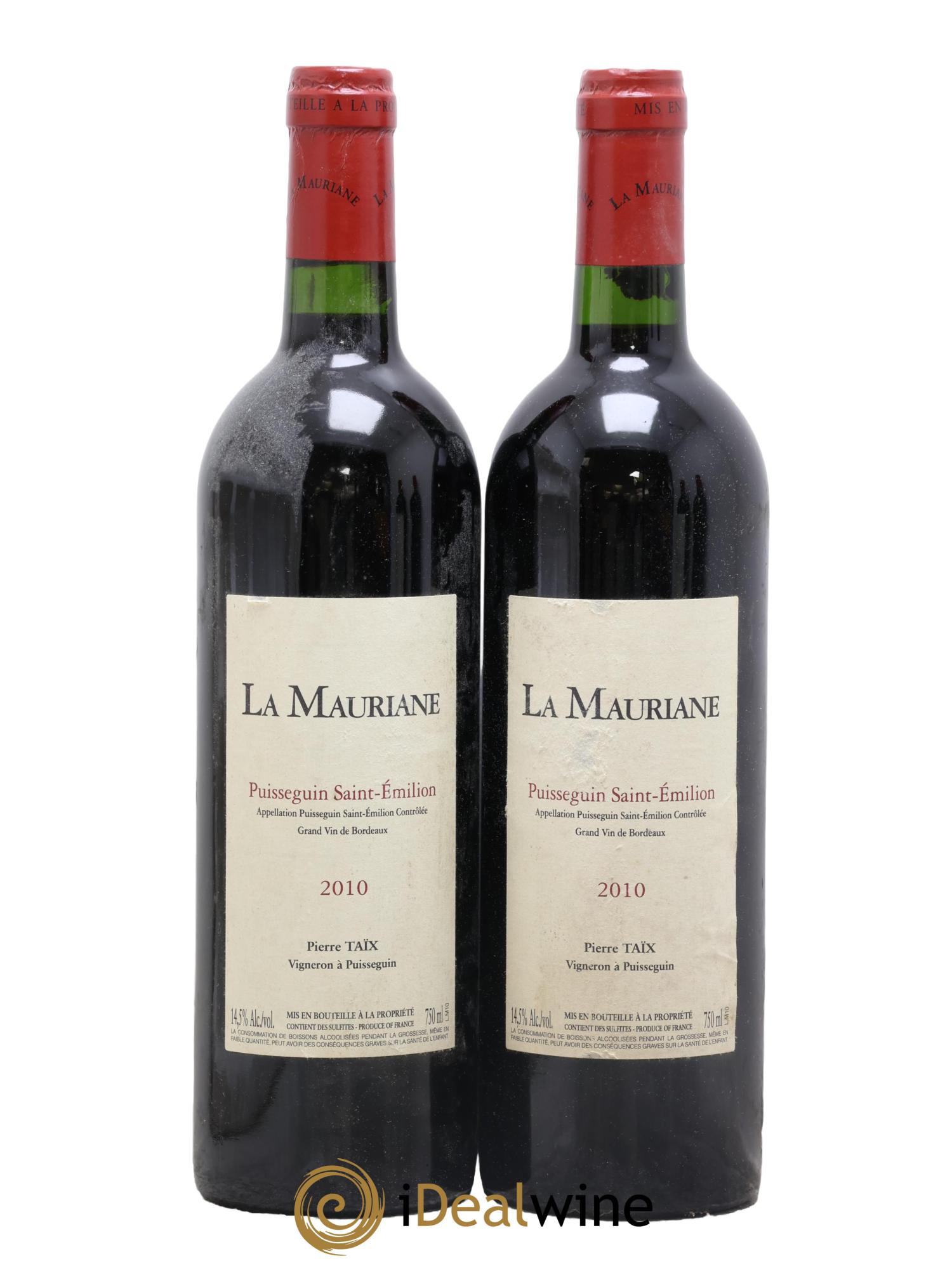 La Mauriane 2010 - Lot of 2 bottles - 0