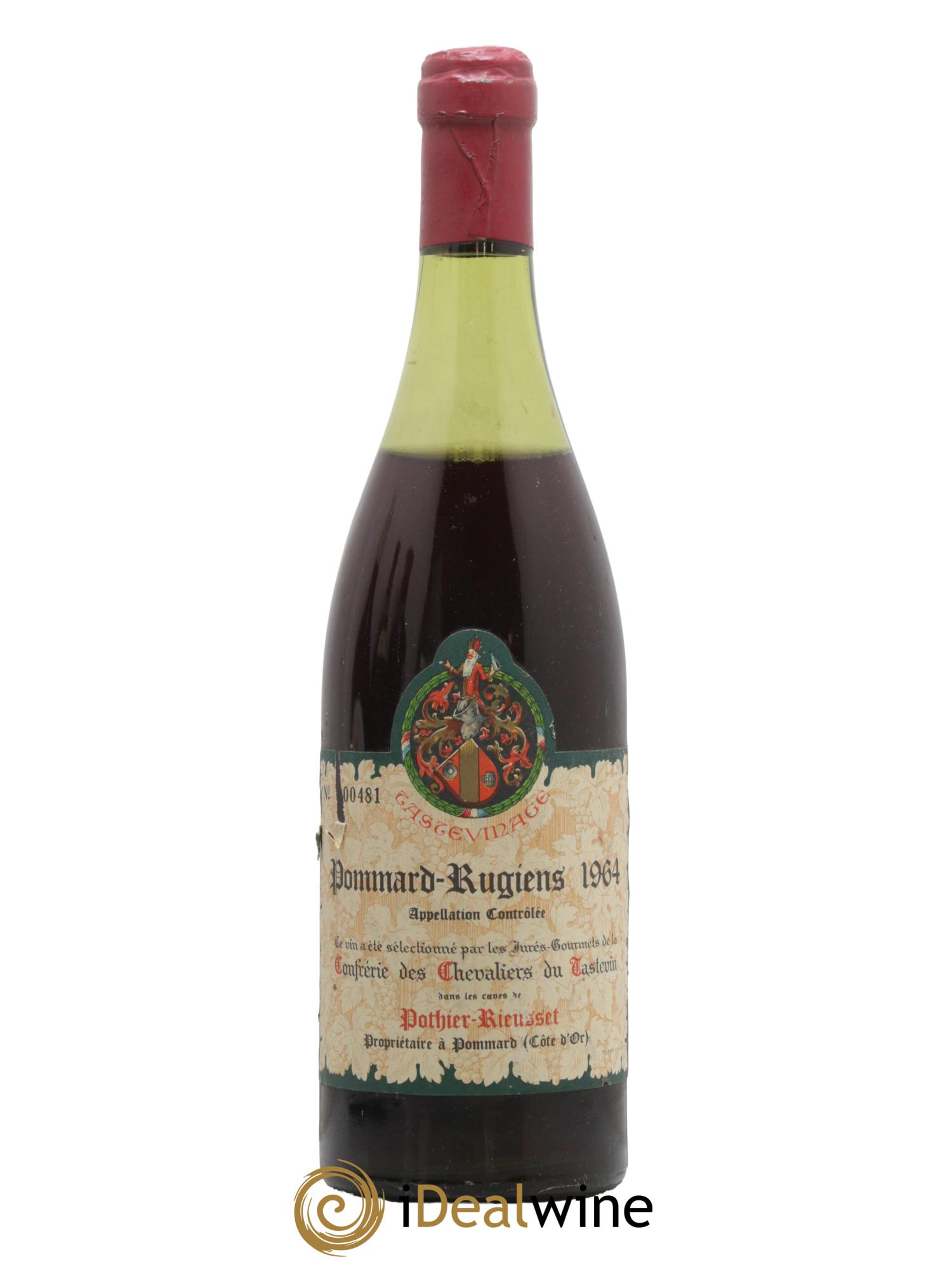 Pommard 1er Cru Rugiens Domaine Pothier Rieusset 1964 - Lot of 1 bottle - 0