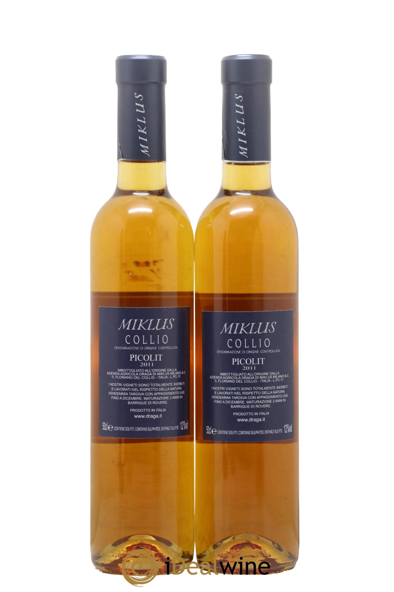 Italie Collio DOC Picolit Azienda Agricola Graga Miklus 2011 - Lotto di 2 formati 50cl - 1