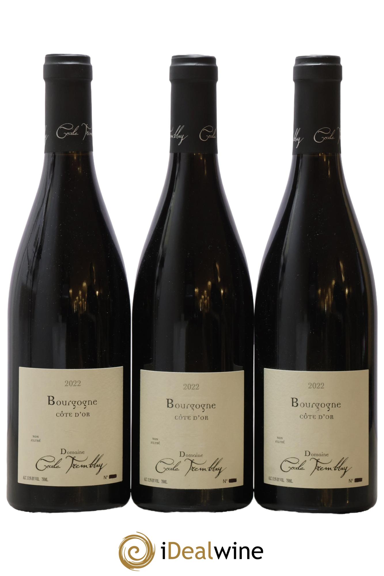Bourgogne Côte-d'Or Cécile Tremblay 2022 - Lot of 3 bottles - 0