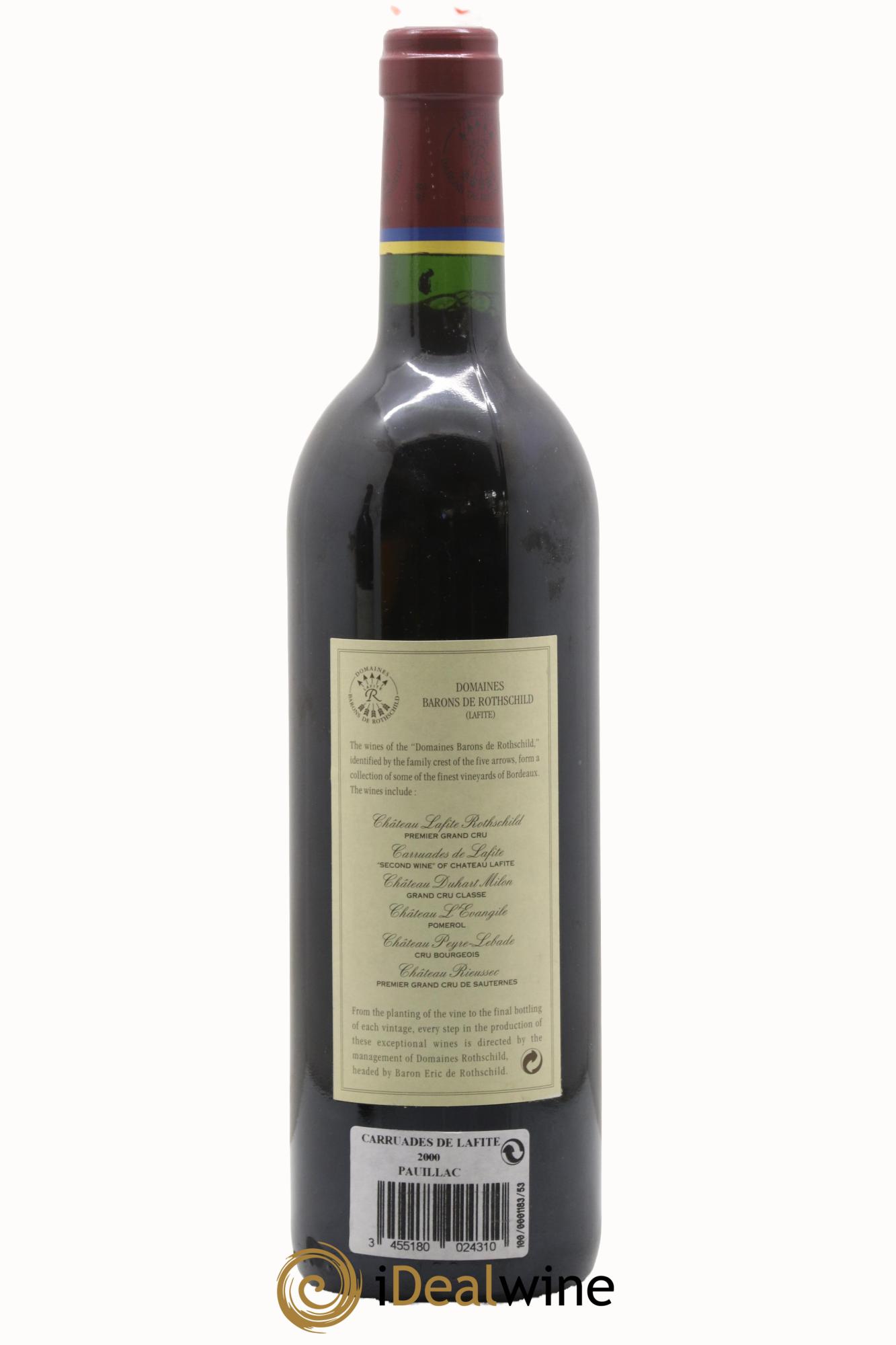 Carruades de Lafite Rothschild Second Vin 2000 - Lot de 1 bouteille - 1