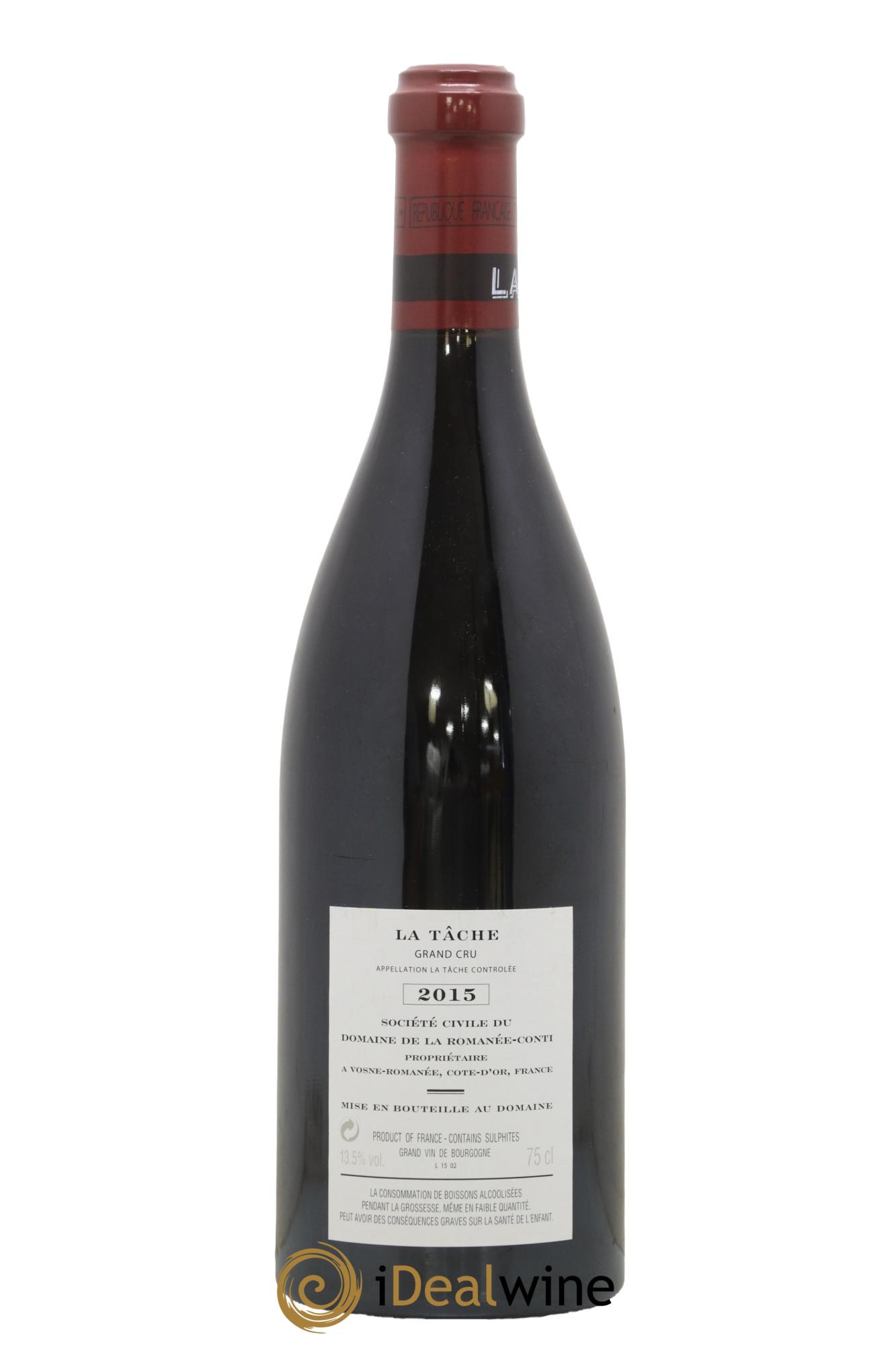La Tâche Grand Cru Domaine de la Romanée-Conti 2015 - Posten von 1 Flasche - 1